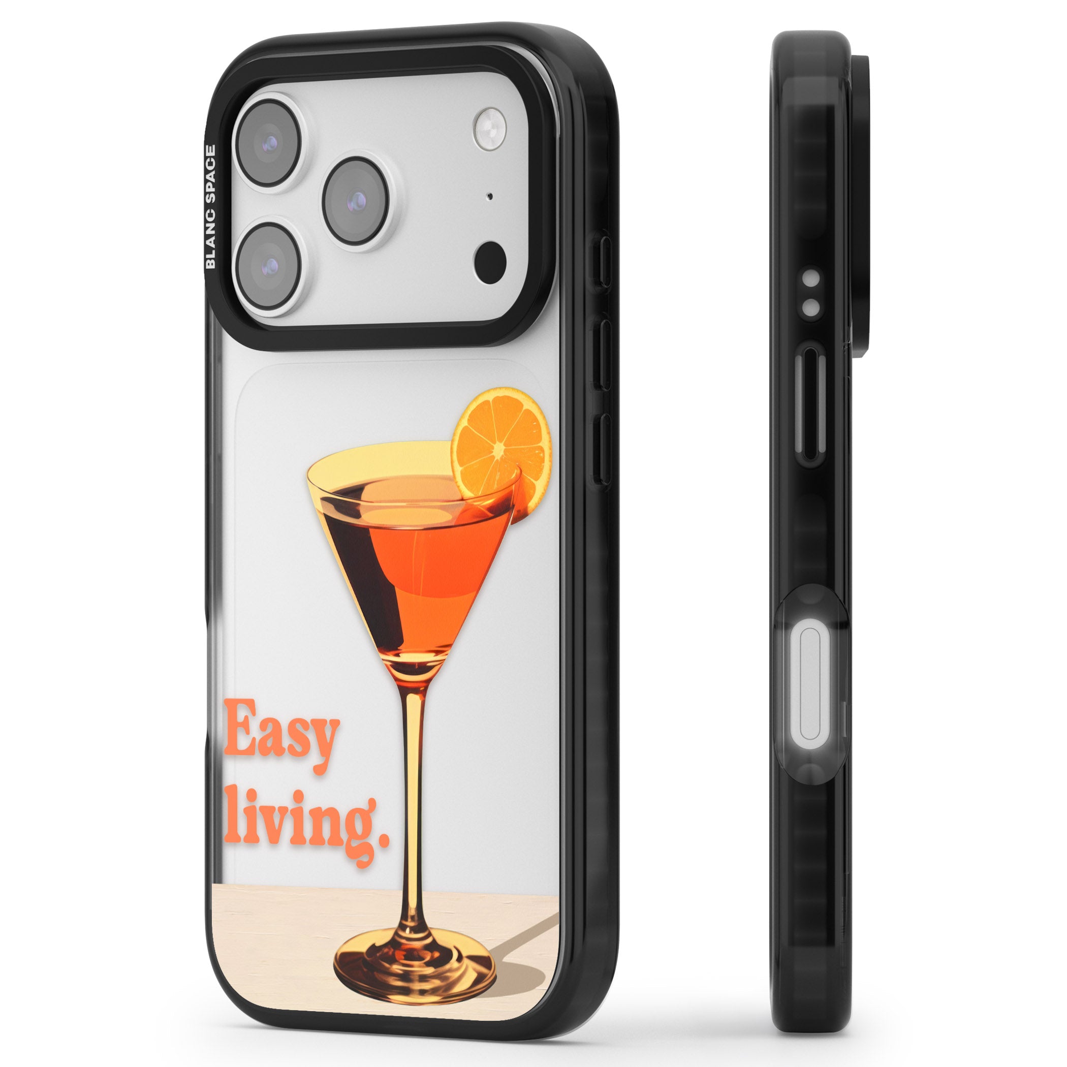 Easy Living iPhone 17 Pro Max Impact Black Phone Case Side Profile