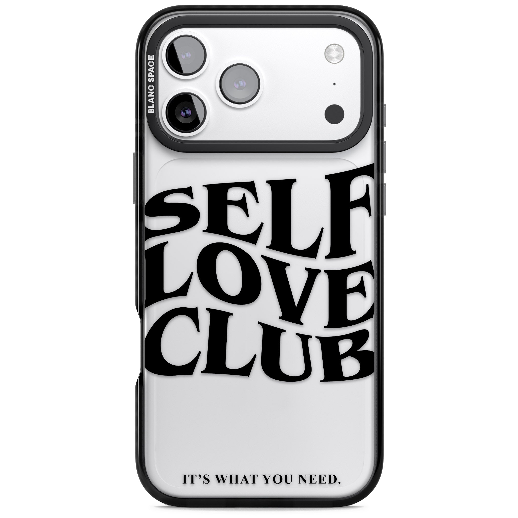 Self Love Club Black iPhone 17 Pro Max Impact Black Phone Case