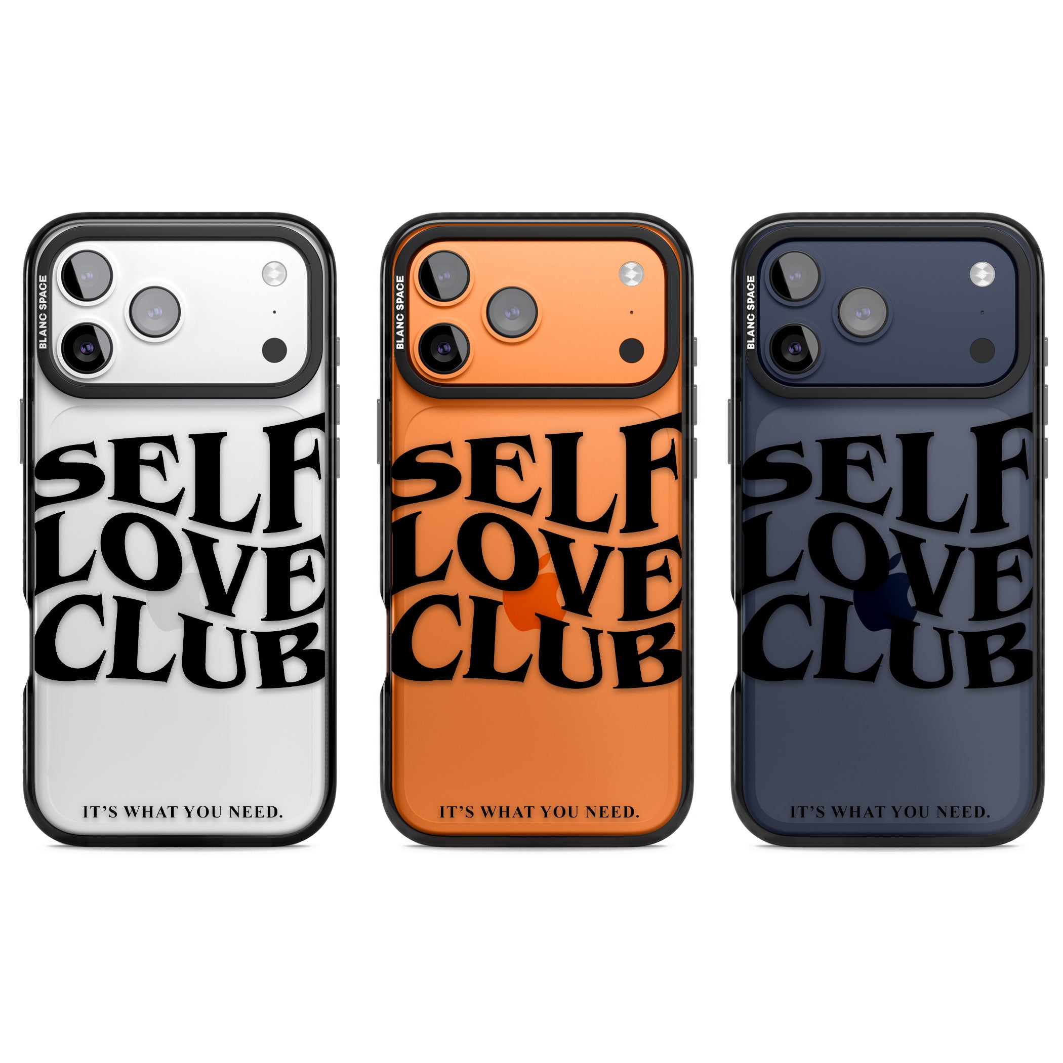Self Love Club Black iPhone 17 Pro Impact Black Phone Case APT Impact Protection