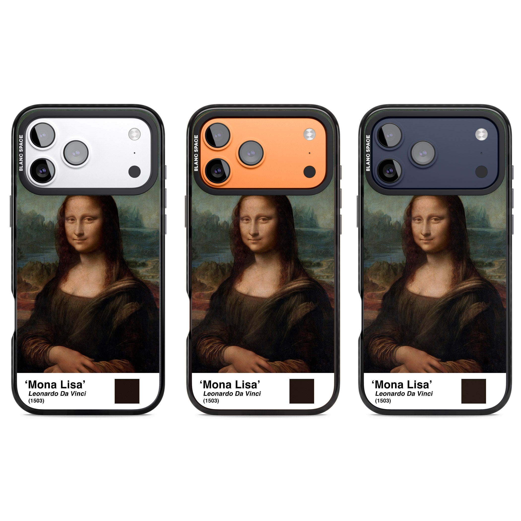 Mona Lisa iPhone 17 Pro Impact Black Phone Case APT Impact Protection