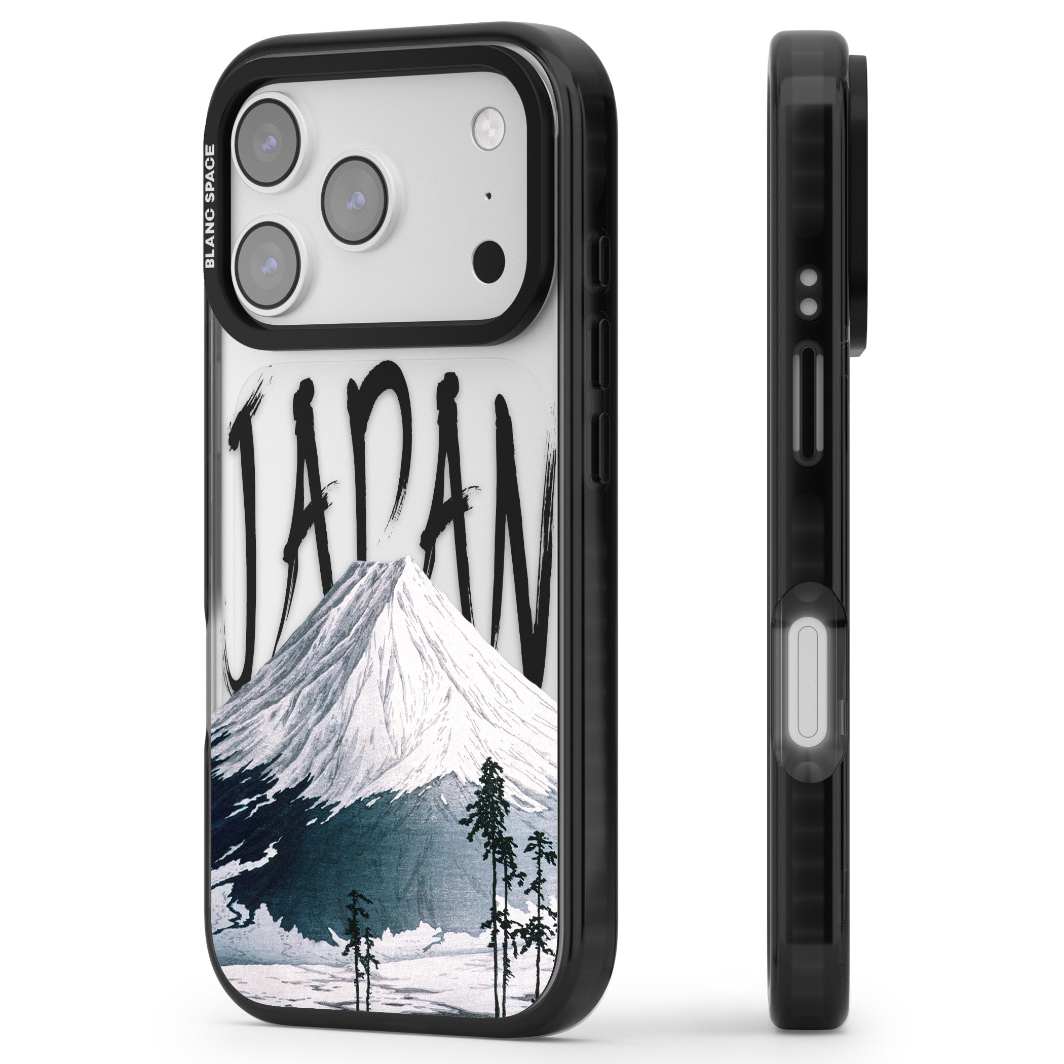 Mount Fuji Cutout iPhone 17 Pro Max Impact Black Phone Case Side Profile