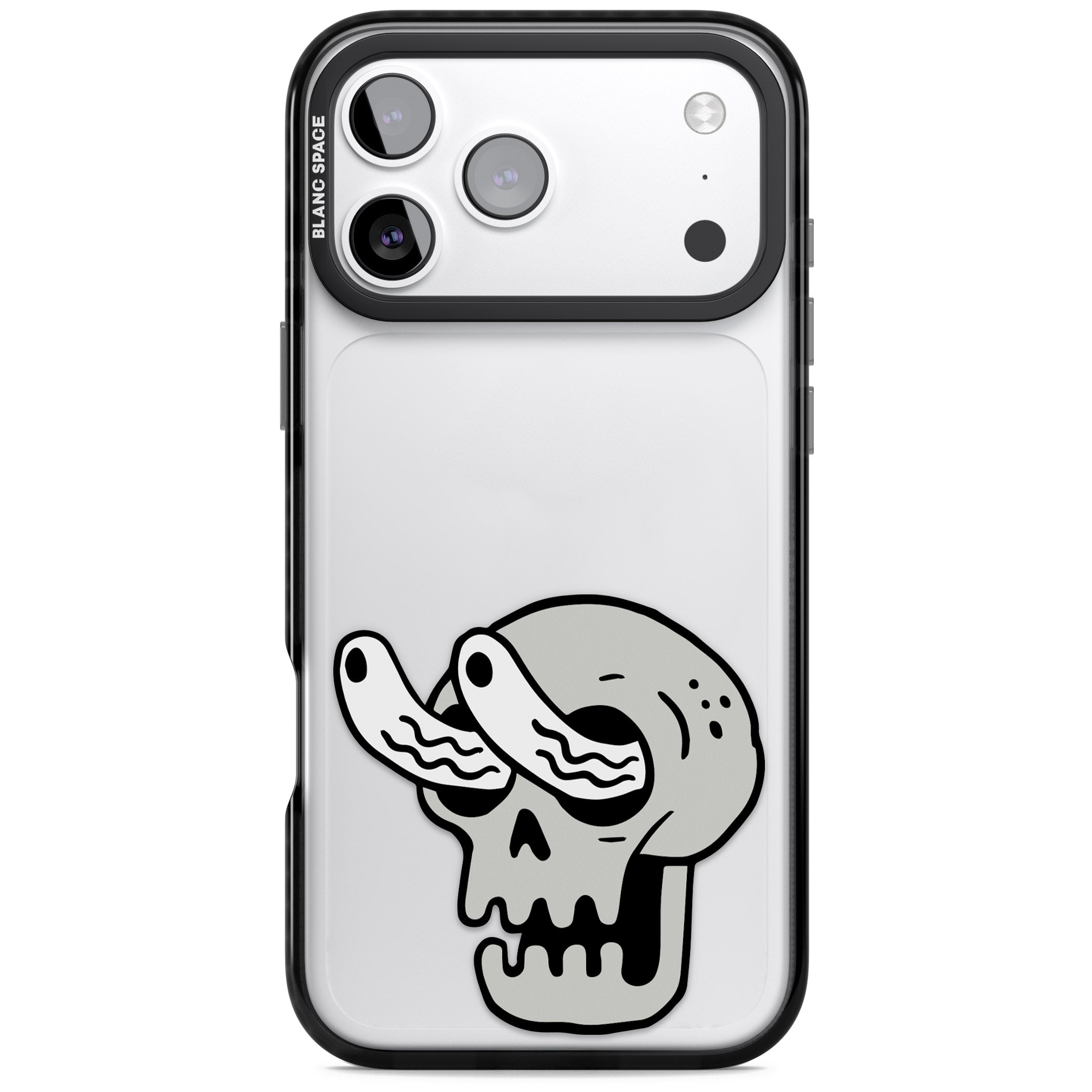 Skull Eyes iPhone 17 Pro Impact Black Phone Case