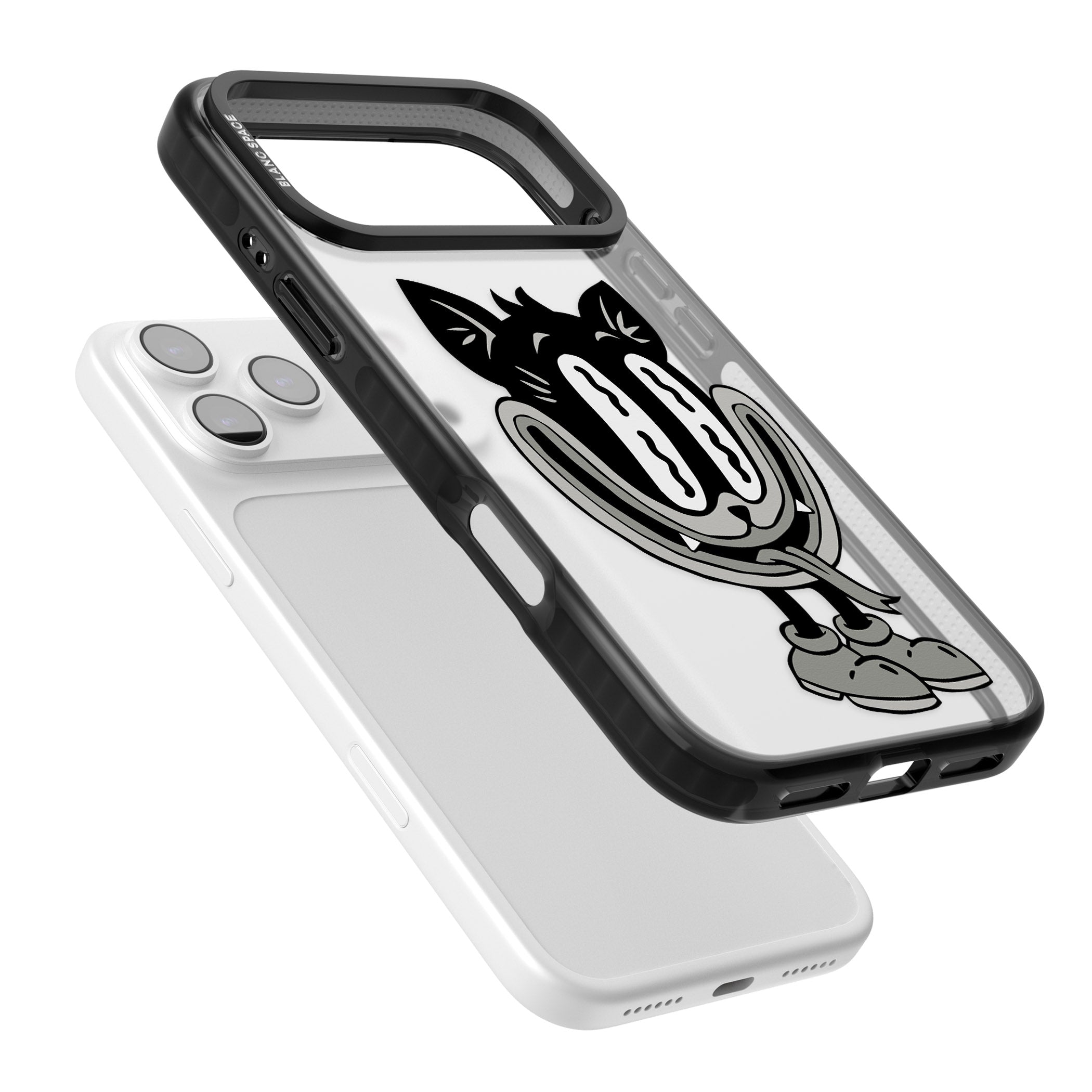Faded Feline iPhone 17 Pro Max Impact Black Phone Case Colours