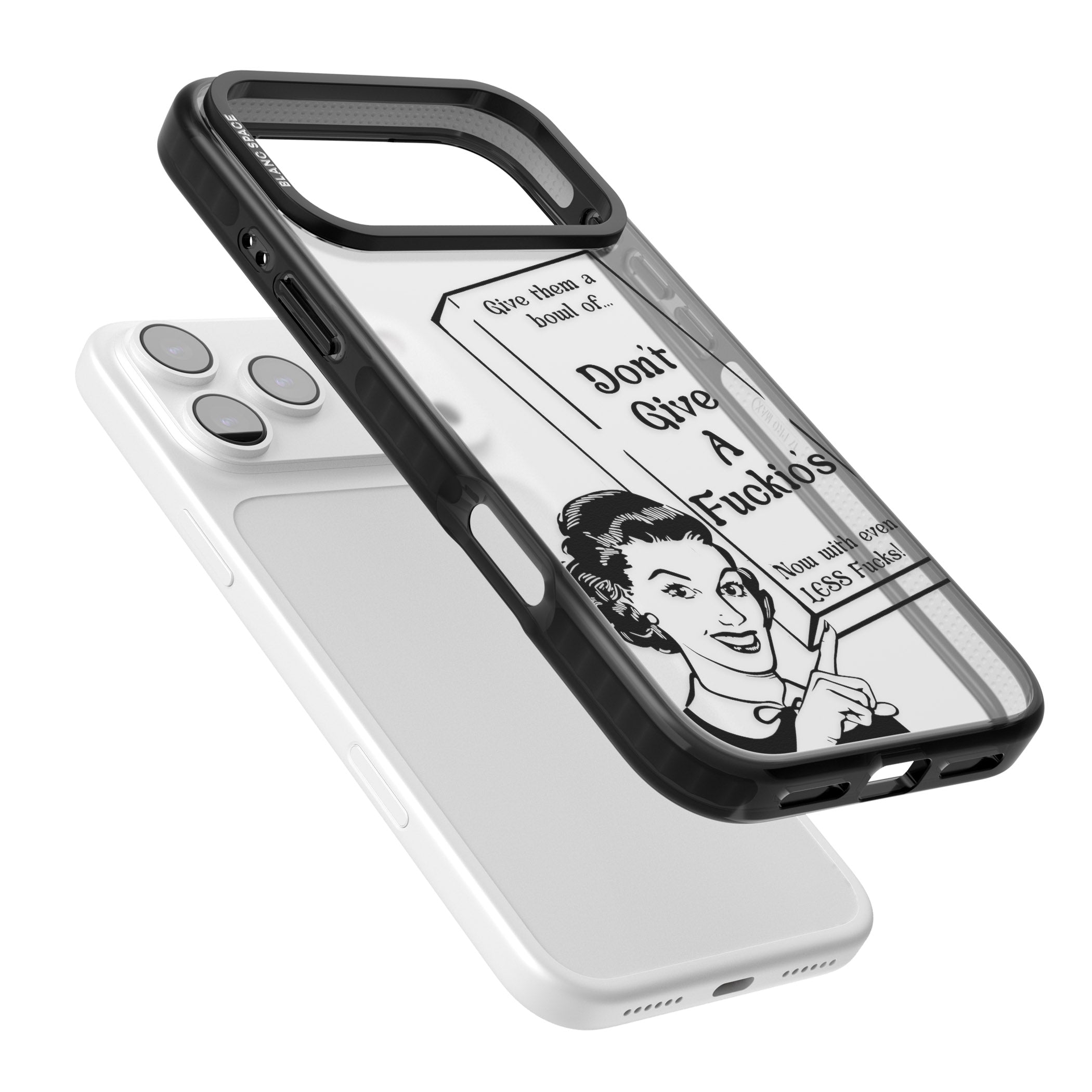 Dont Give A F Ckios Cereal iPhone 17 Pro Max Impact Black Phone Case Colours