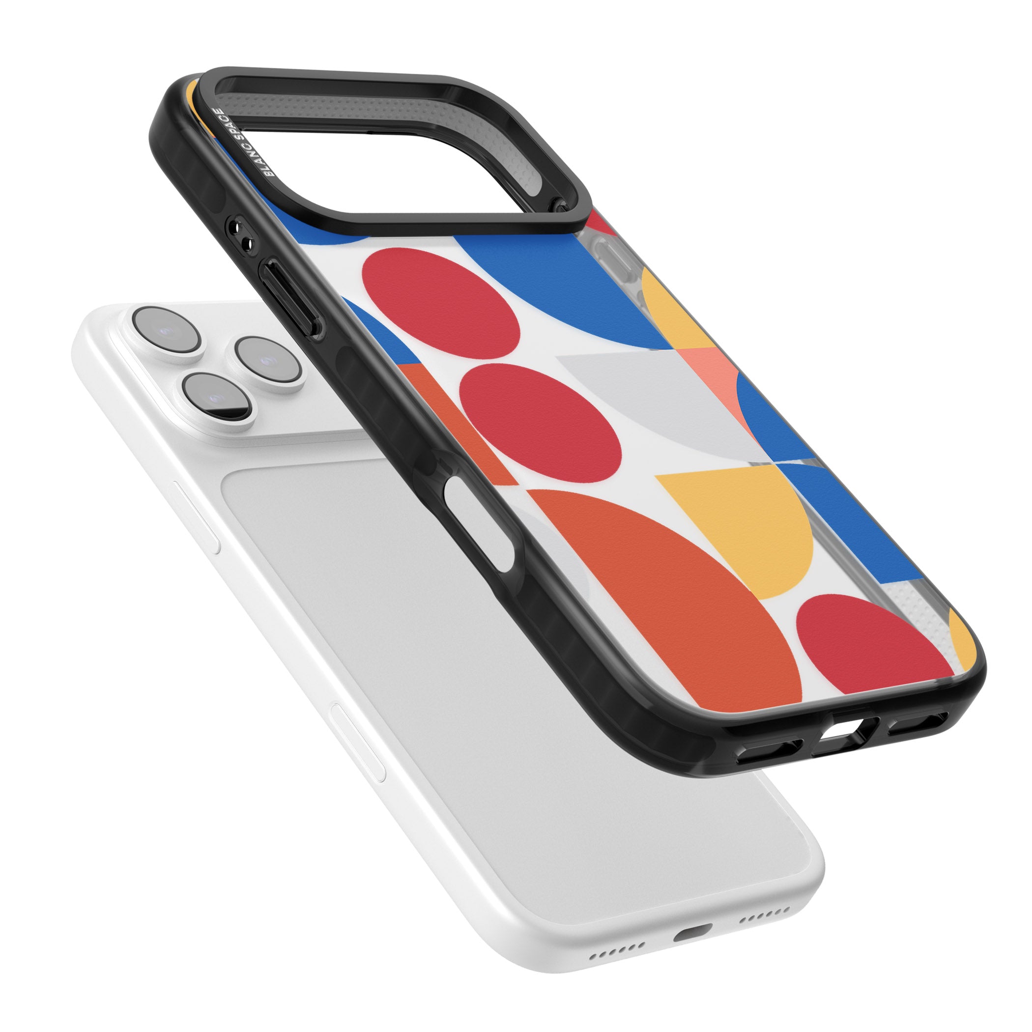 Abstract Colorful Geometric iPhone 17 Pro Max Impact Black Phone Case Colours
