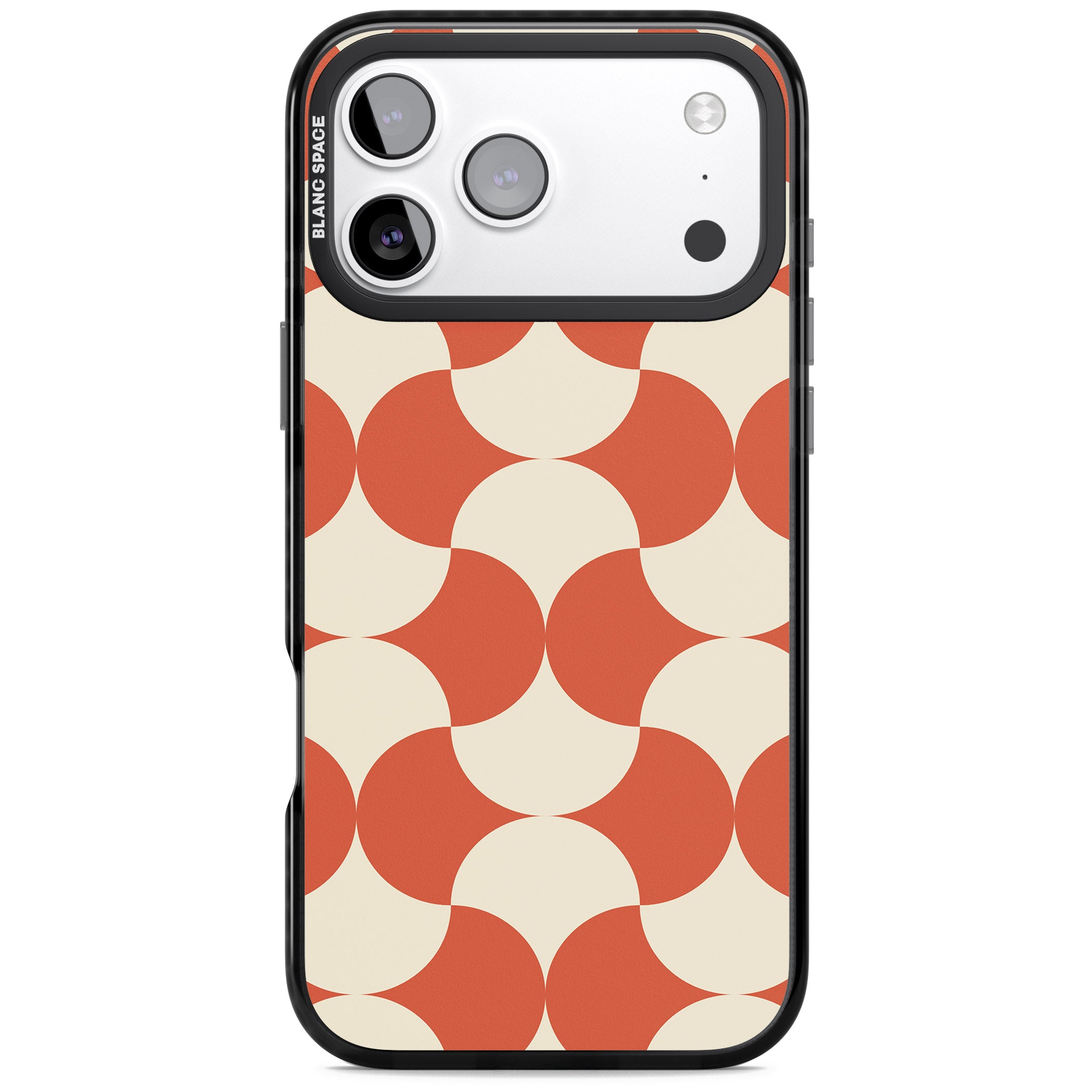 Abstract Retro Shapes iPhone 17 Pro Impact Black Phone Case