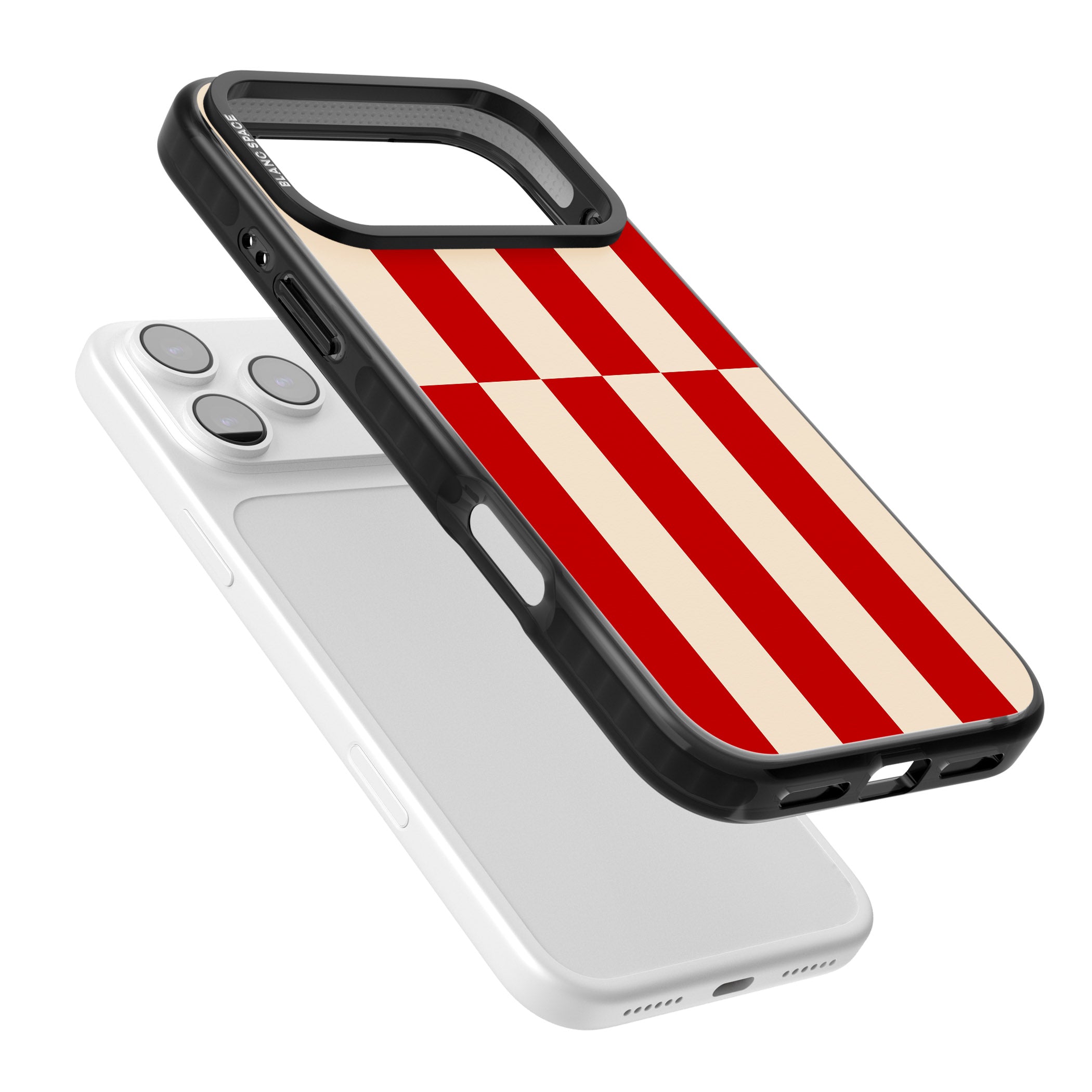 Retro Red Stripes iPhone 17 Pro Impact Black Phone Case Colours