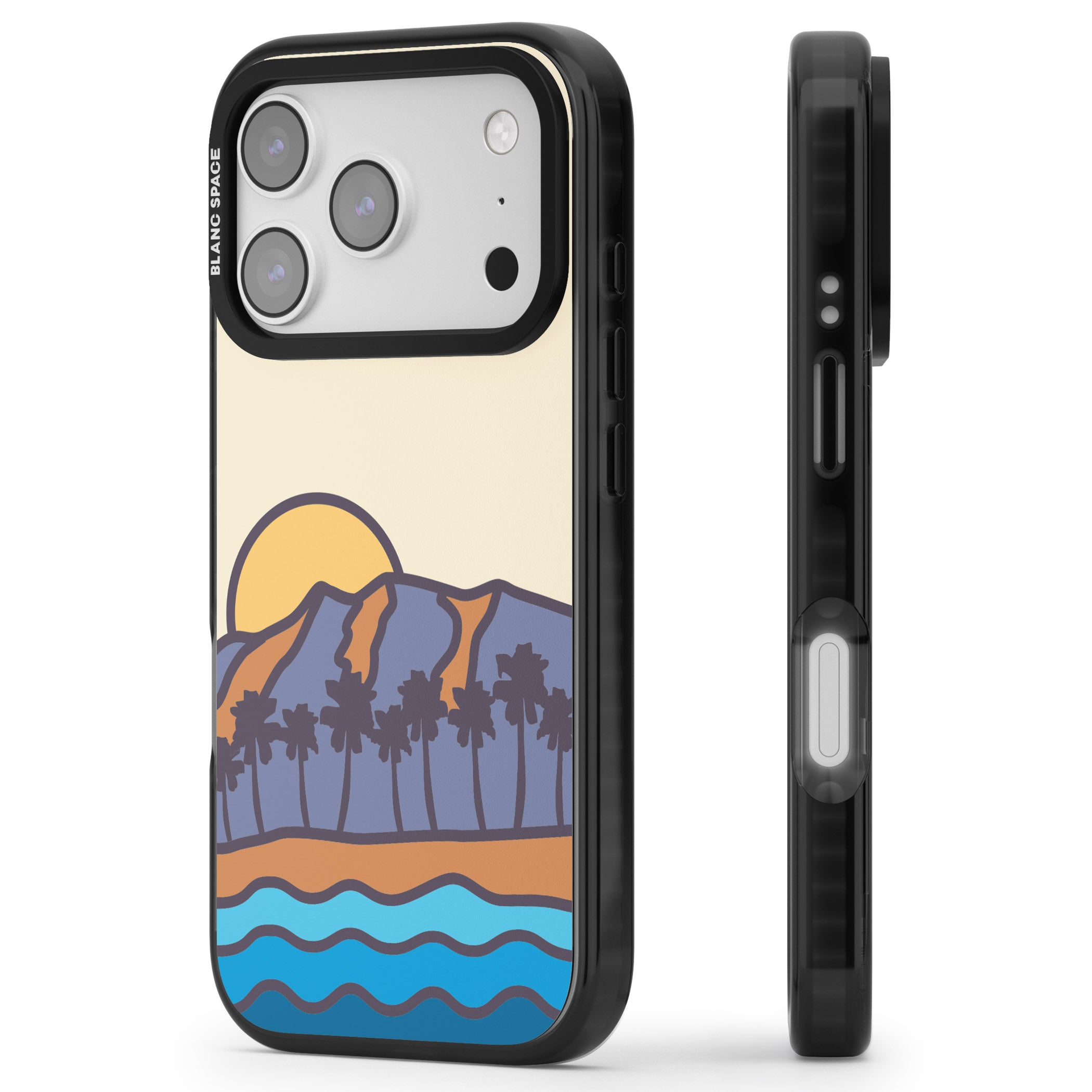 South Sunset iPhone 17 Pro Impact Black Phone Case Side Profile