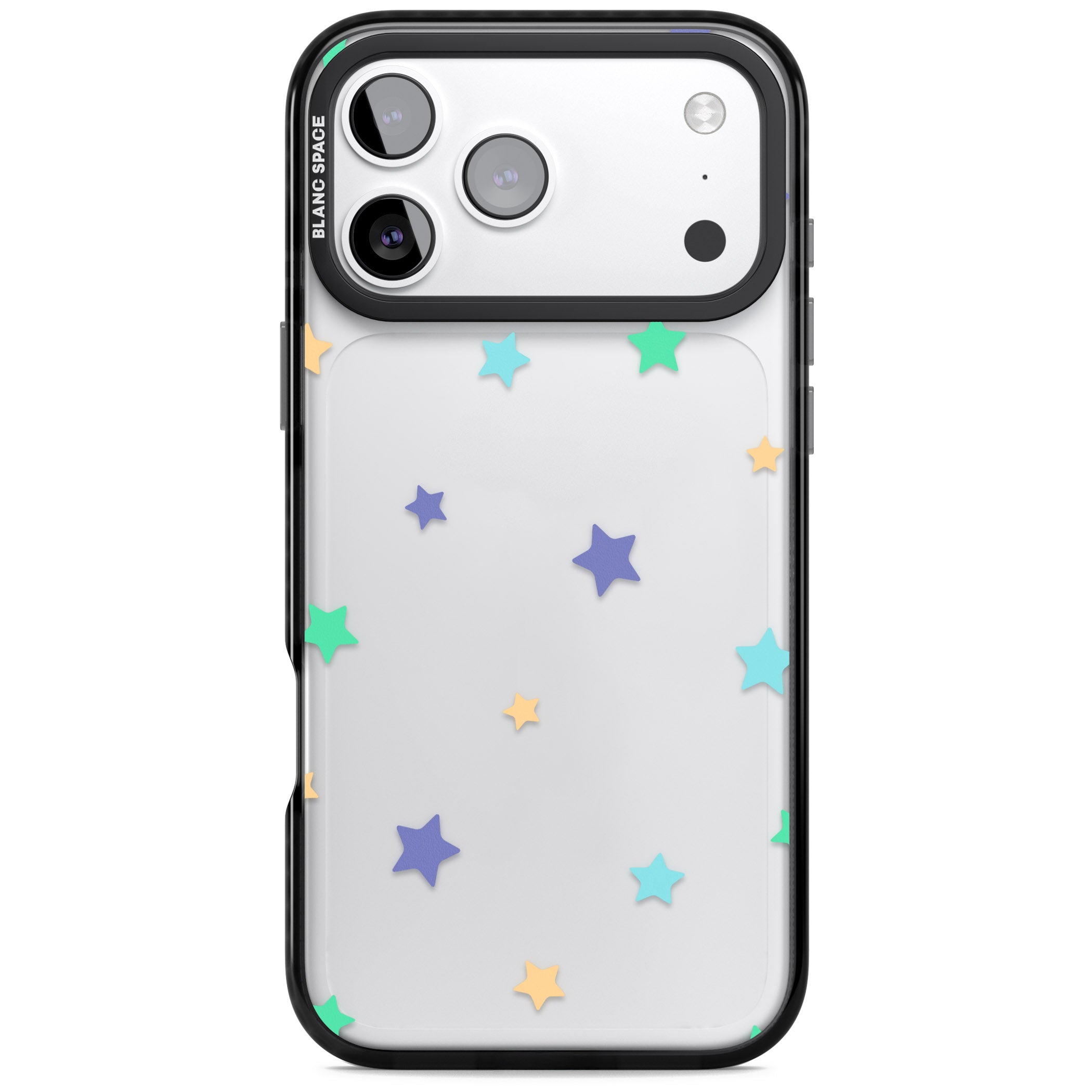 Pastel Star Pattern iPhone 17 Pro Impact Black Phone Case