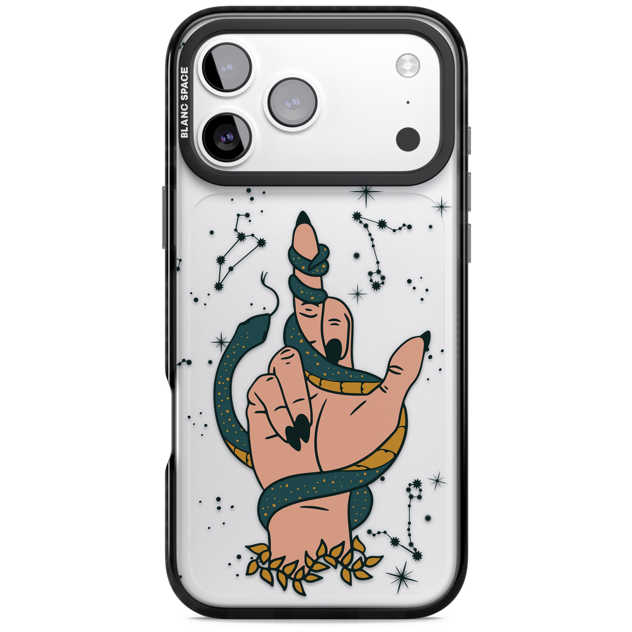 Snakes, Stars And Cynicism iPhone 17 Pro Max Impact Black Phone Case