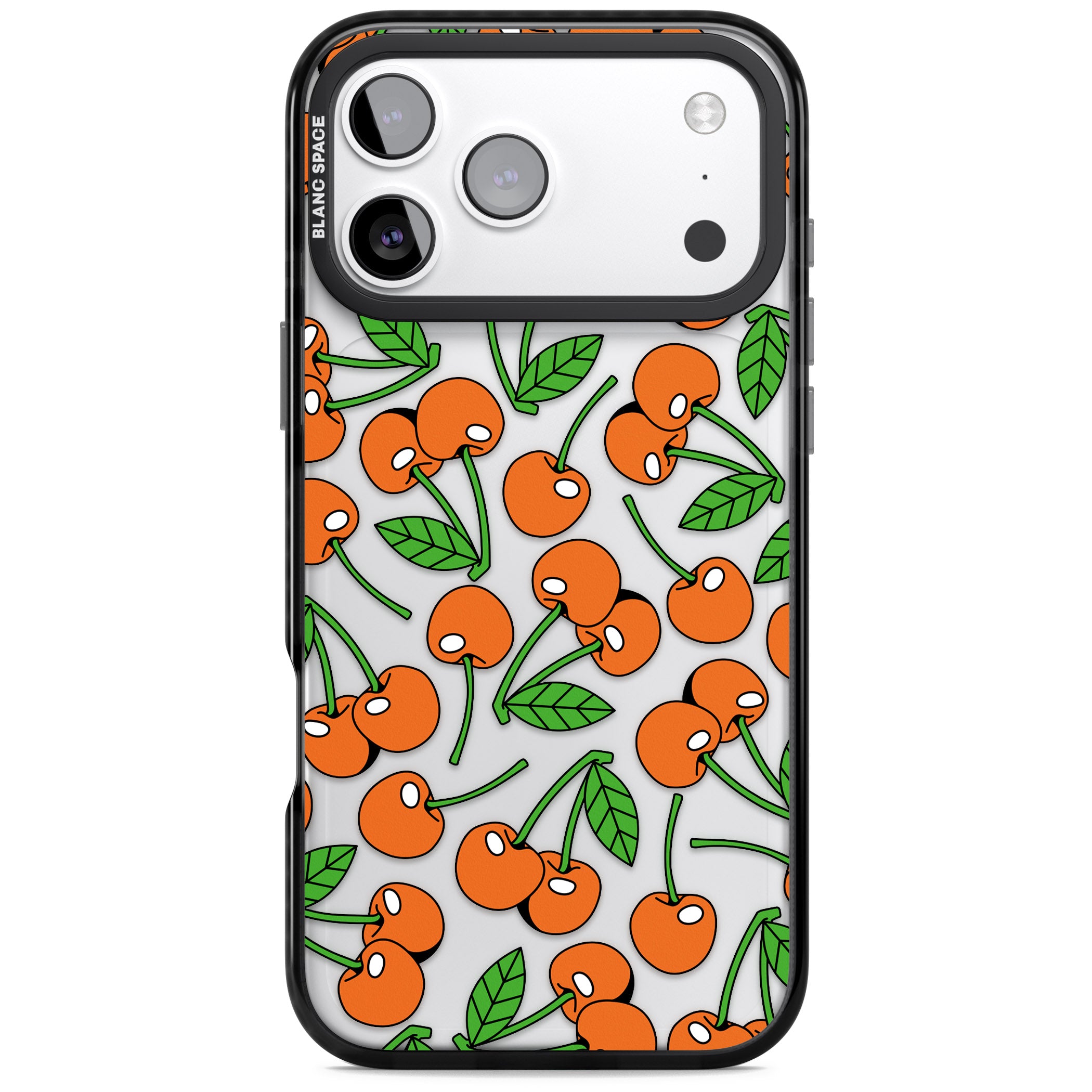Orchard Fresh Cherries iPhone 17 Pro Max Impact Black Phone Case