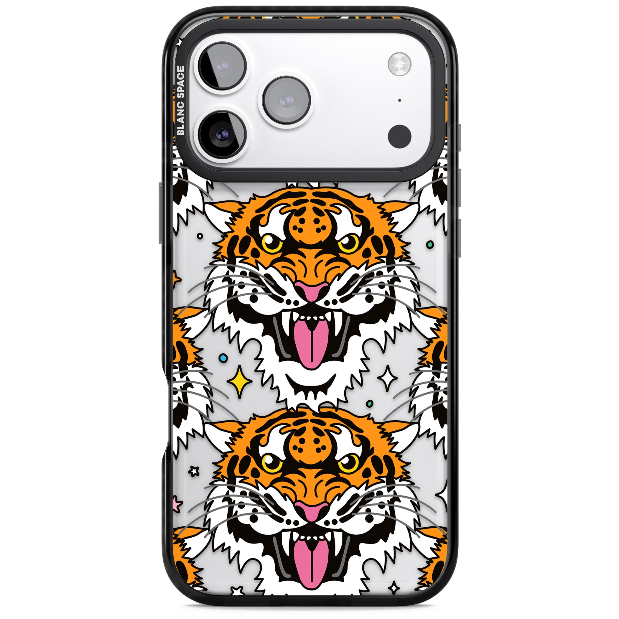 Fierce Jungle Tigers iPhone 17 Pro Impact Black Phone Case