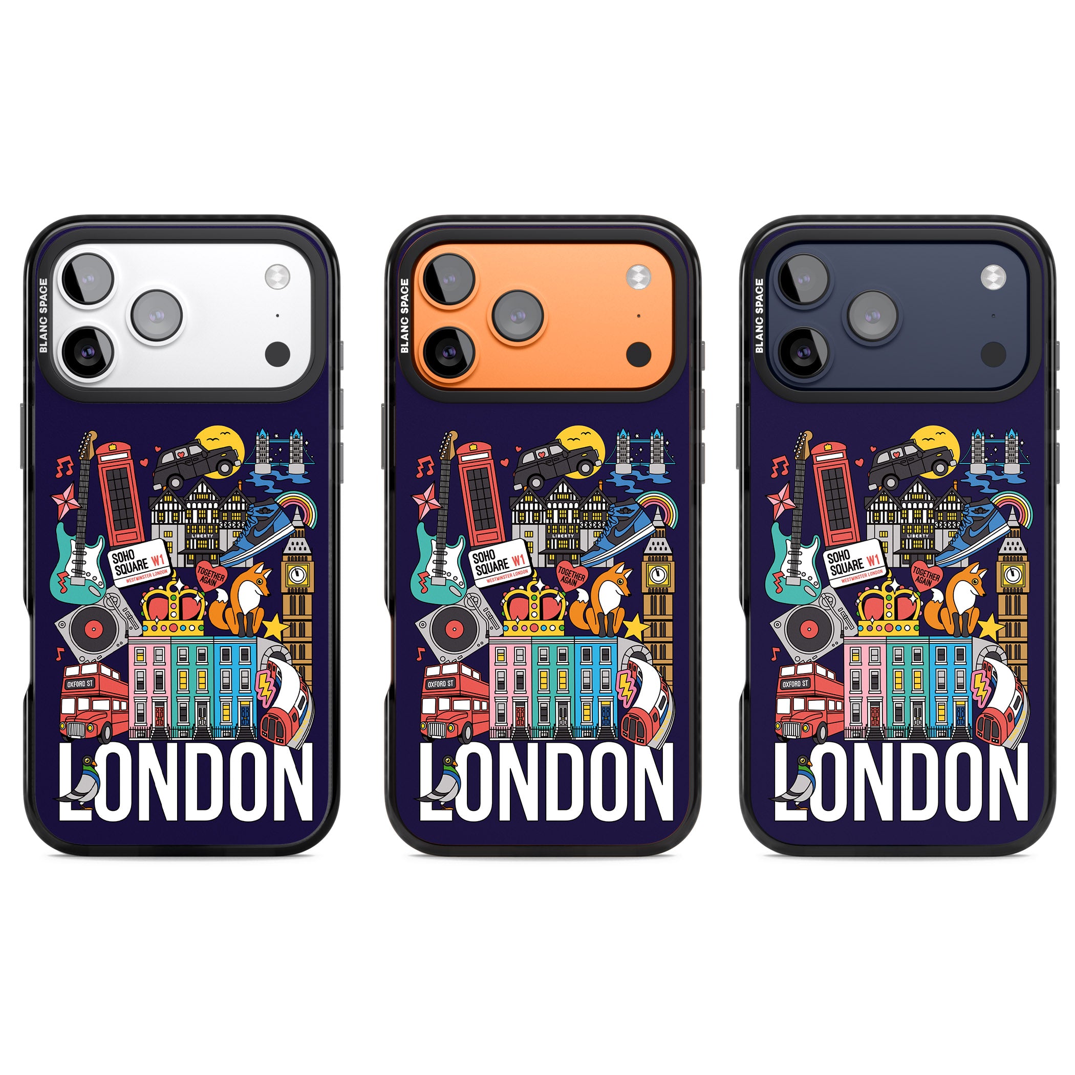 London Calling iPhone 17 Pro Impact Black Phone Case APT Impact Protection