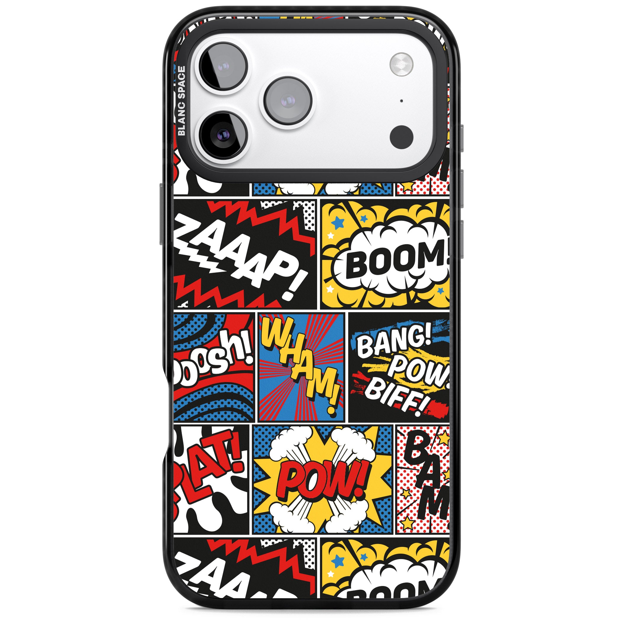 Onomatopoeia iPhone 17 Pro Impact Black Phone Case