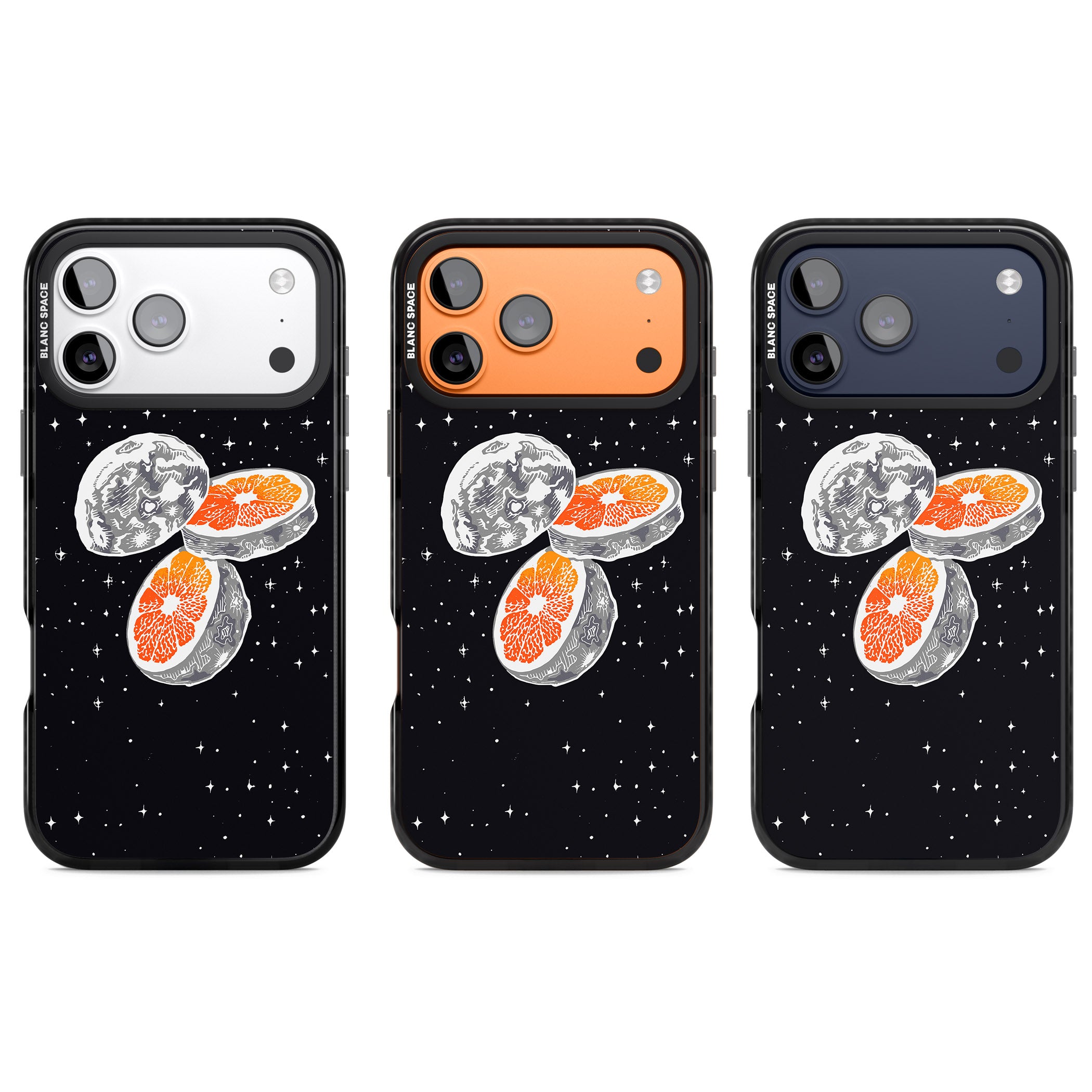 Blood Orange Moon iPhone 17 Pro Impact Black Phone Case APT Impact Protection