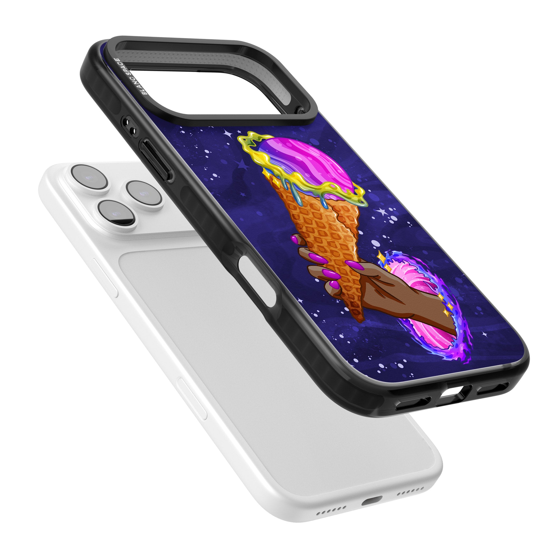 Interdimensional Ice Cream iPhone 17 Pro Impact Black Phone Case Colours