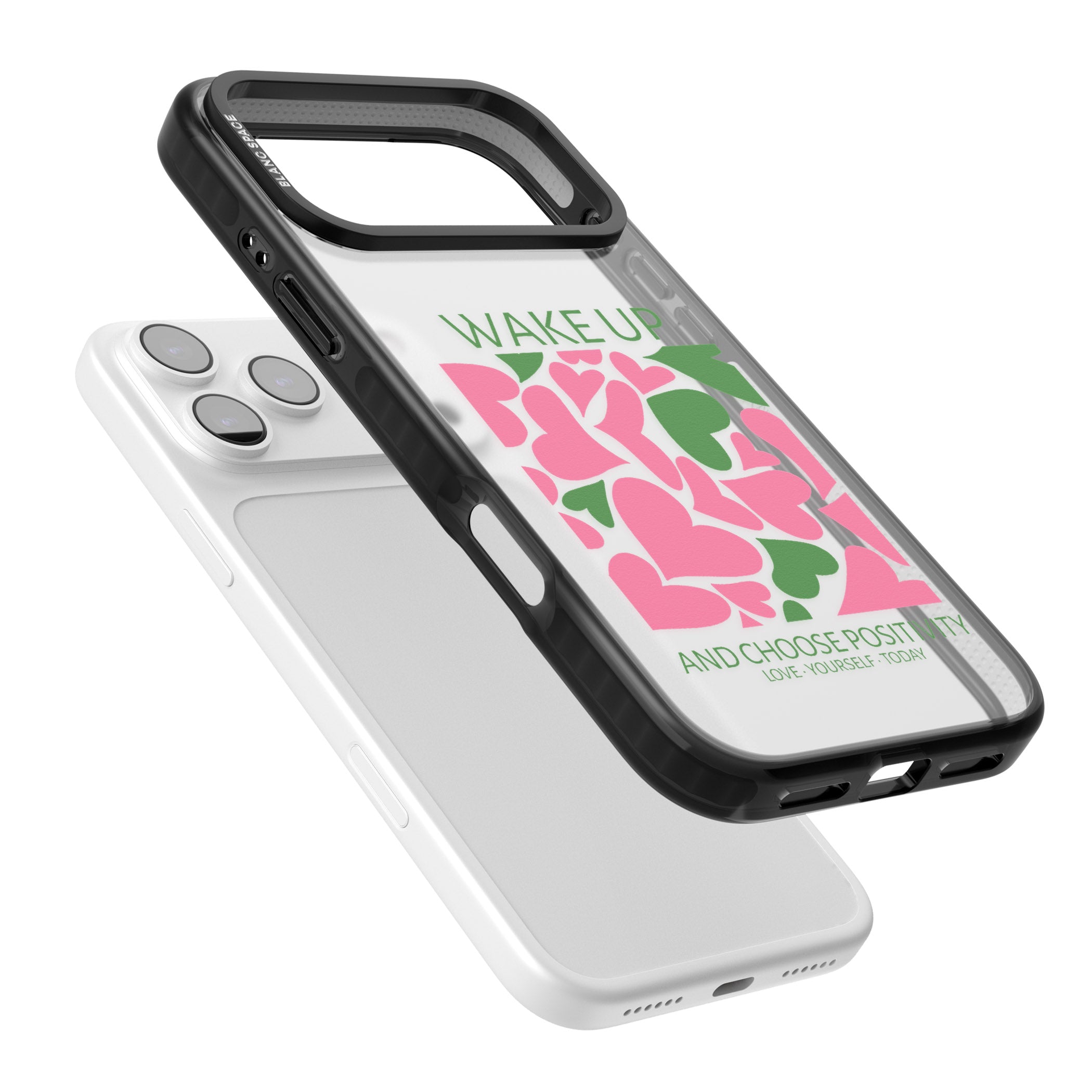Wake Up And Choose Positivity iPhone 17 Pro Impact Black Phone Case Colours