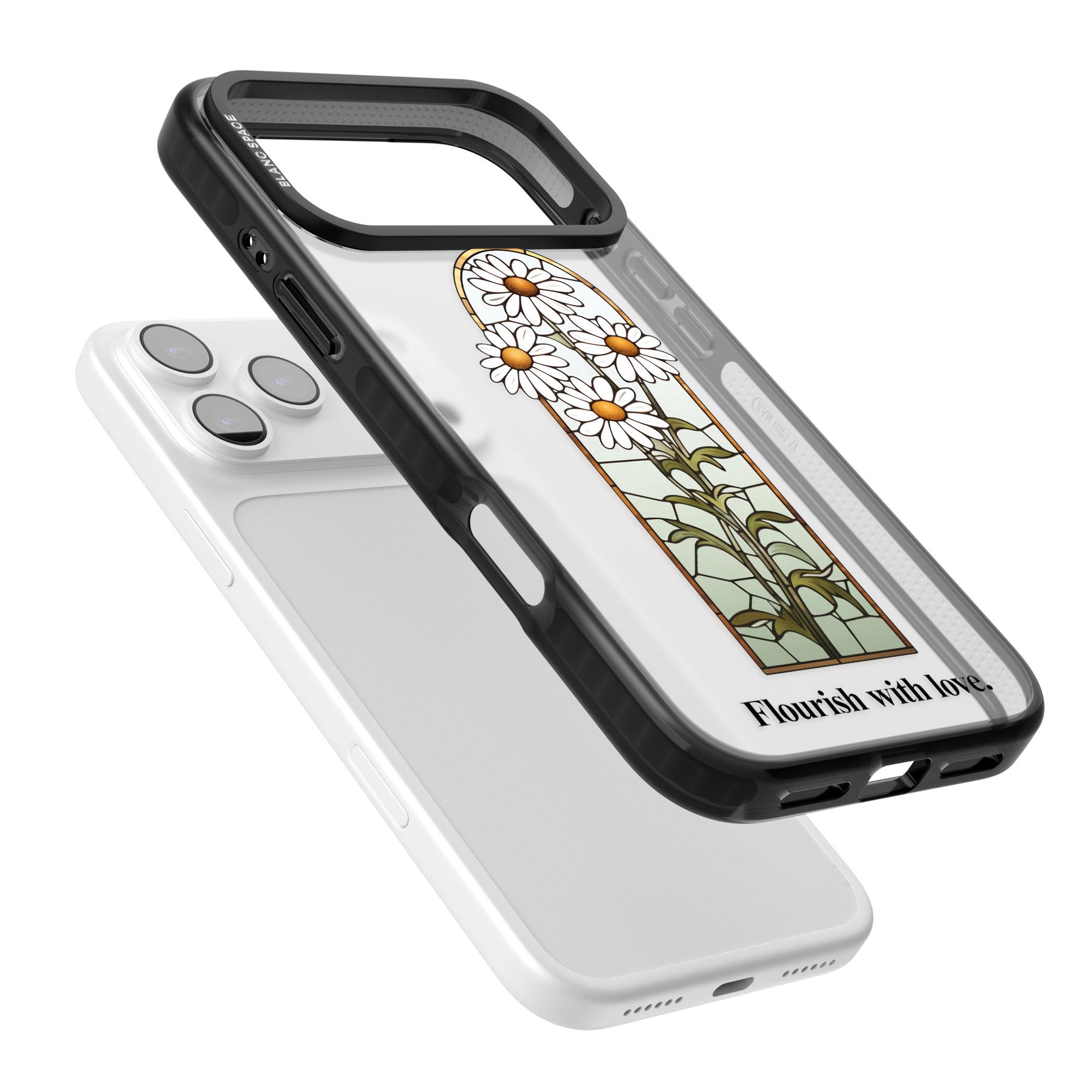 Flourish With Love iPhone 17 Pro Max Impact Black Phone Case Colours