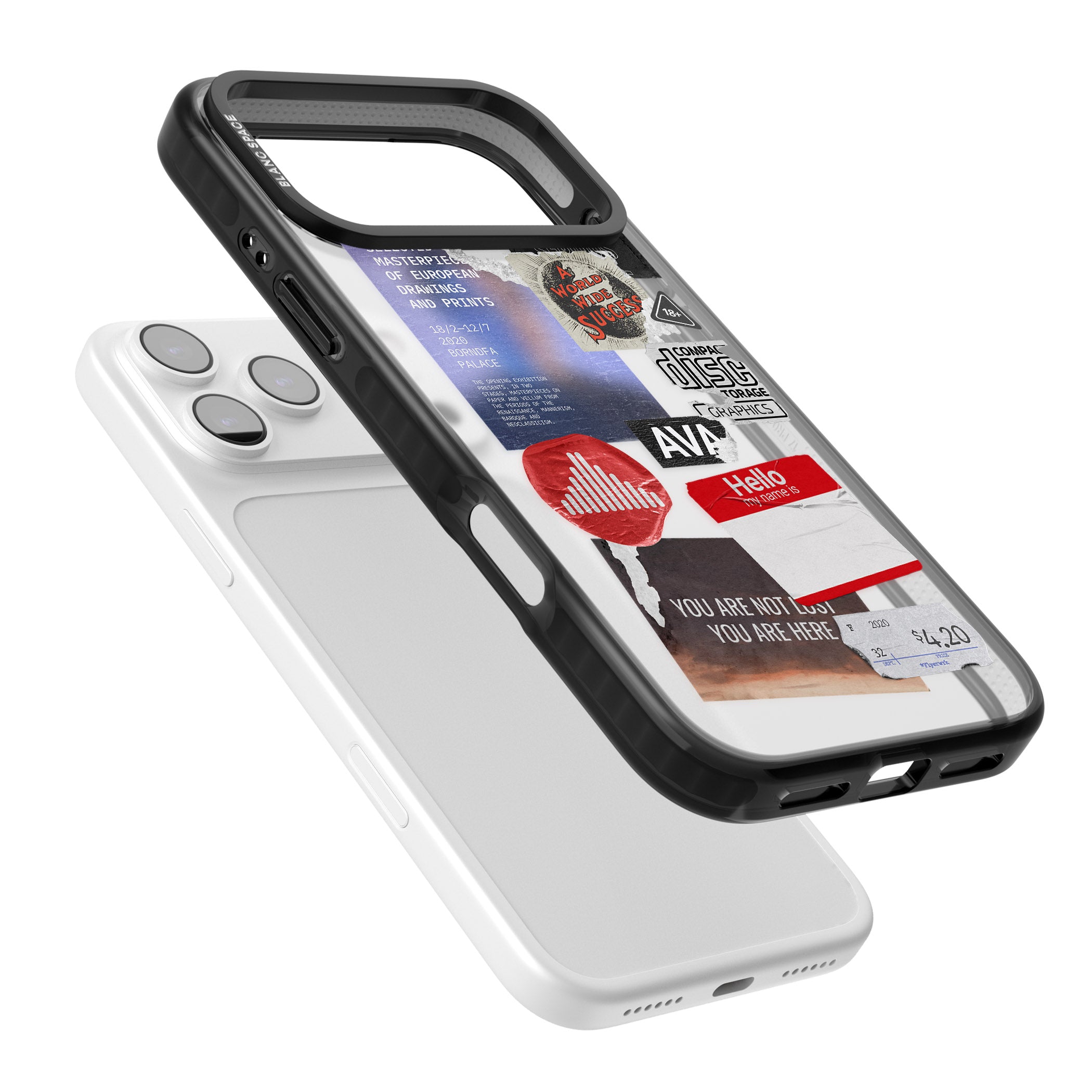 Red & Black Sticker Mix iPhone 17 Pro Max Impact Black Phone Case Colours