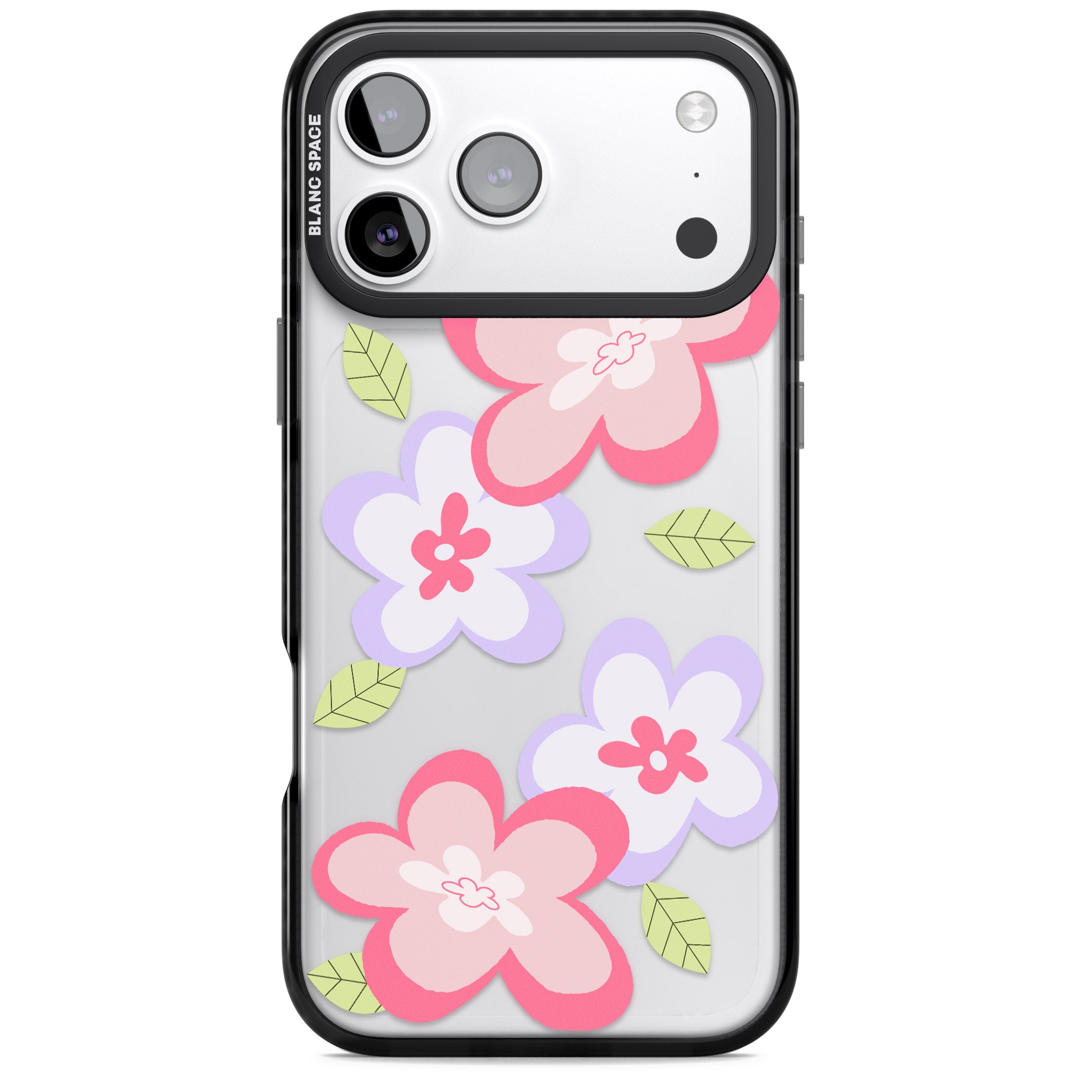 Funky Flowers iPhone 17 Pro Impact Black Phone Case