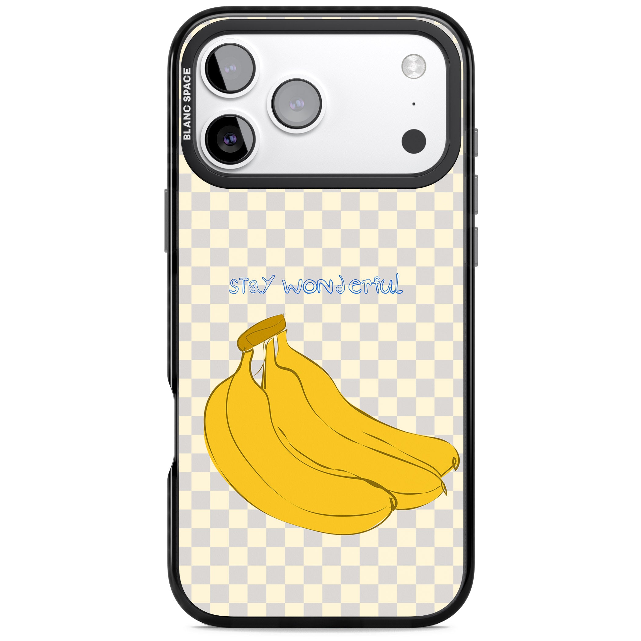 Stay Wonderful Banana iPhone 17 Pro Impact Black Phone Case
