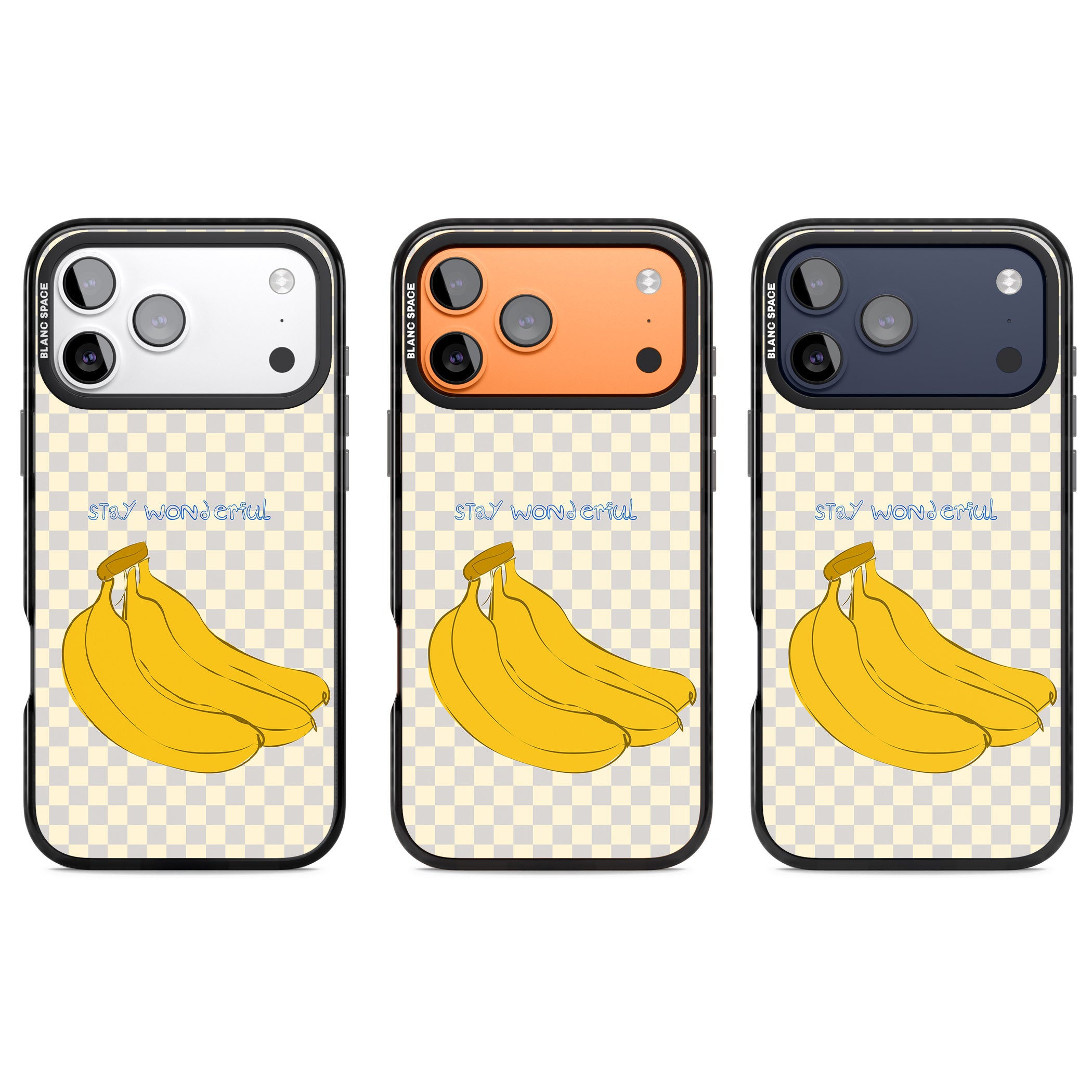 Stay Wonderful Banana iPhone 17 Pro Impact Black Phone Case APT Impact Protection