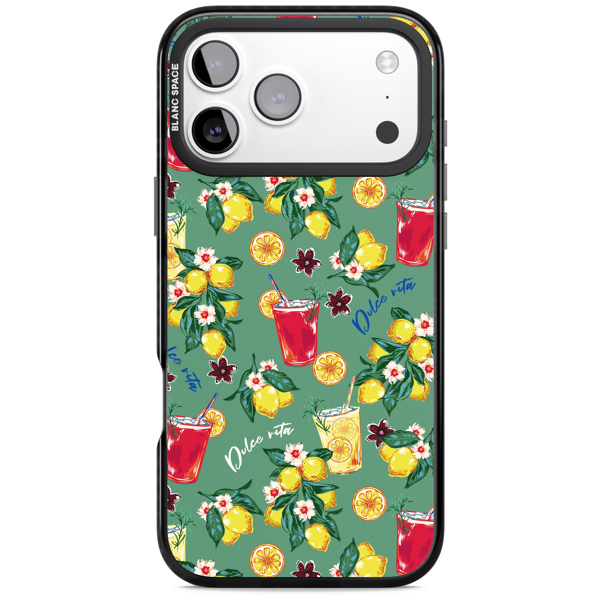 Lemon Cocktails iPhone 17 Pro Max Impact Black Phone Case