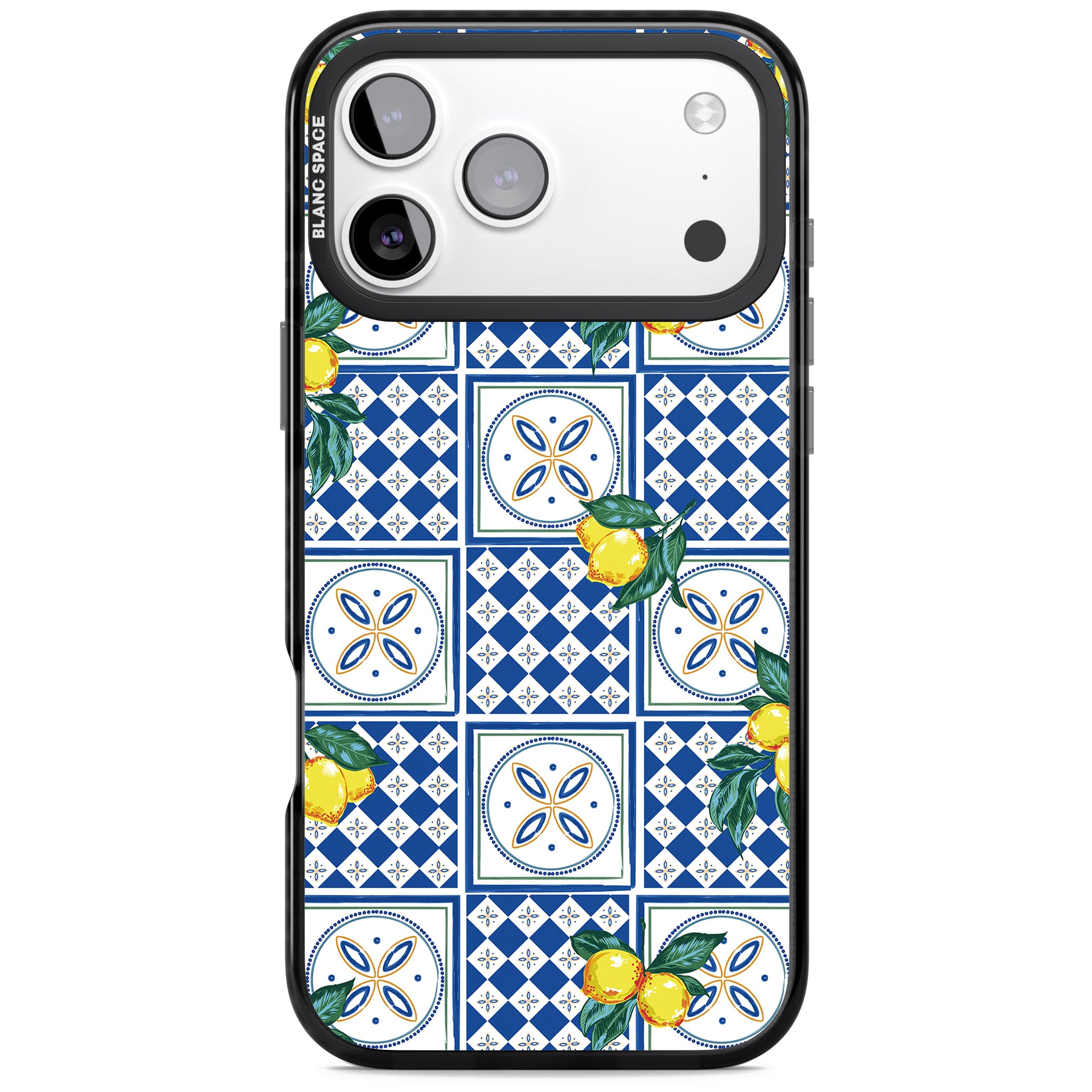 Lemon Tiles iPhone 17 Pro Impact Black Phone Case