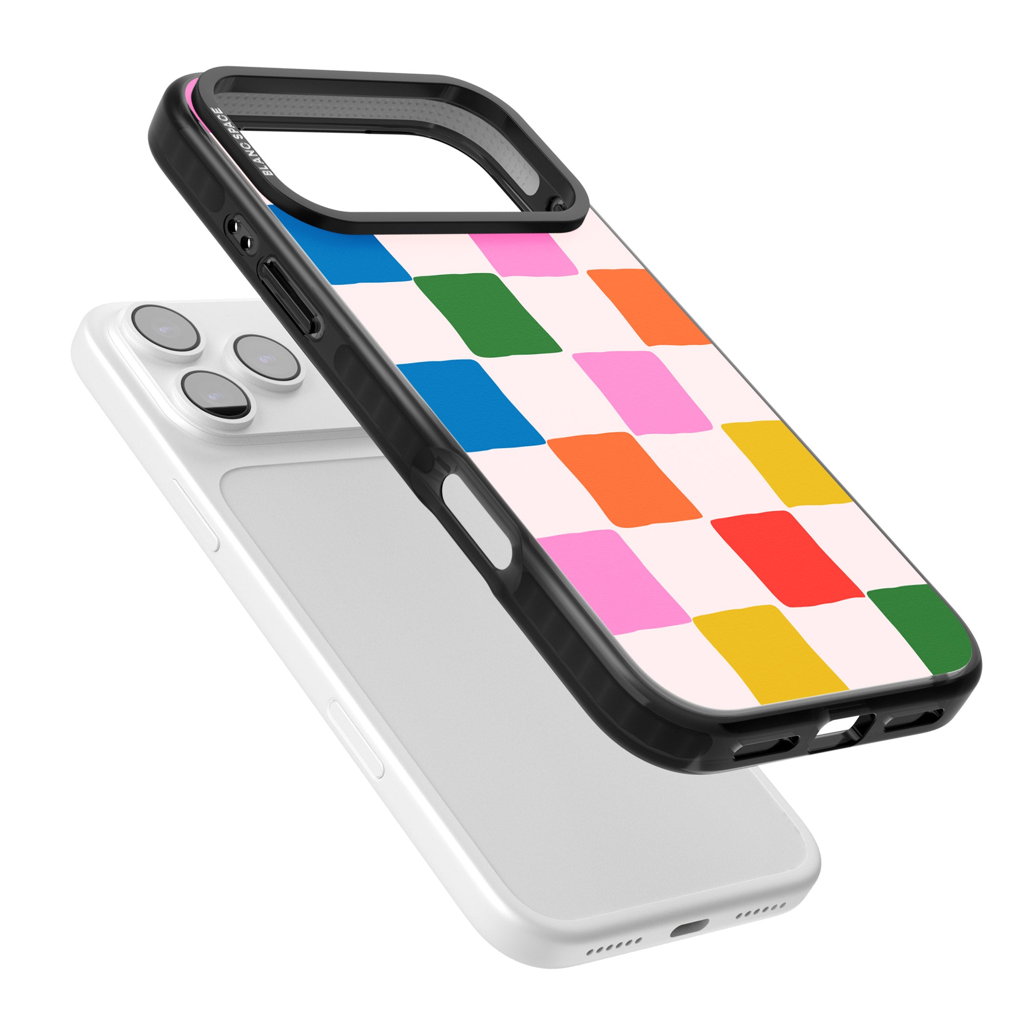 Colour Checked iPhone 17 Pro Impact Black Phone Case Colours