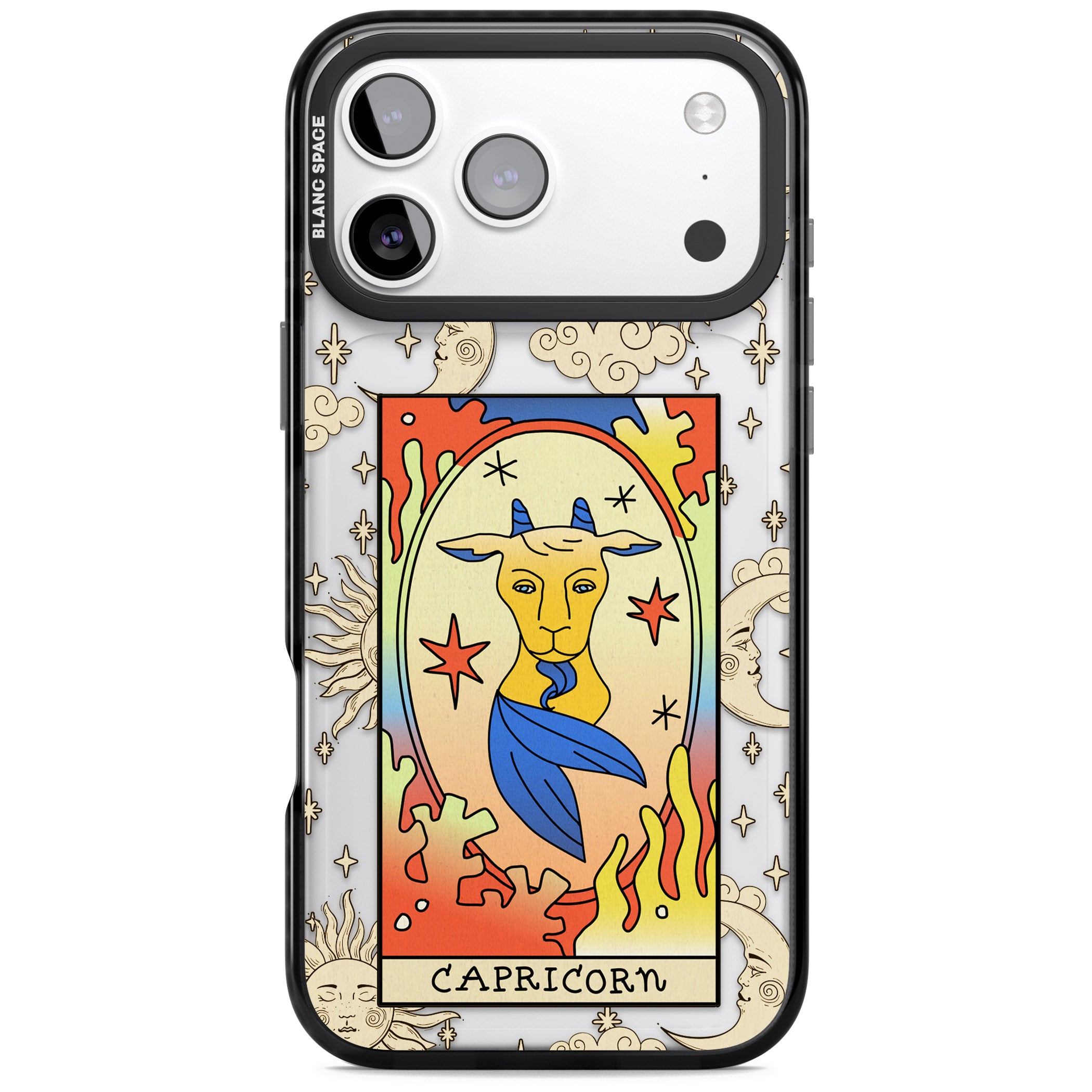 Celestial Zodiac Capricorn iPhone 17 Pro Max Impact Black Phone Case