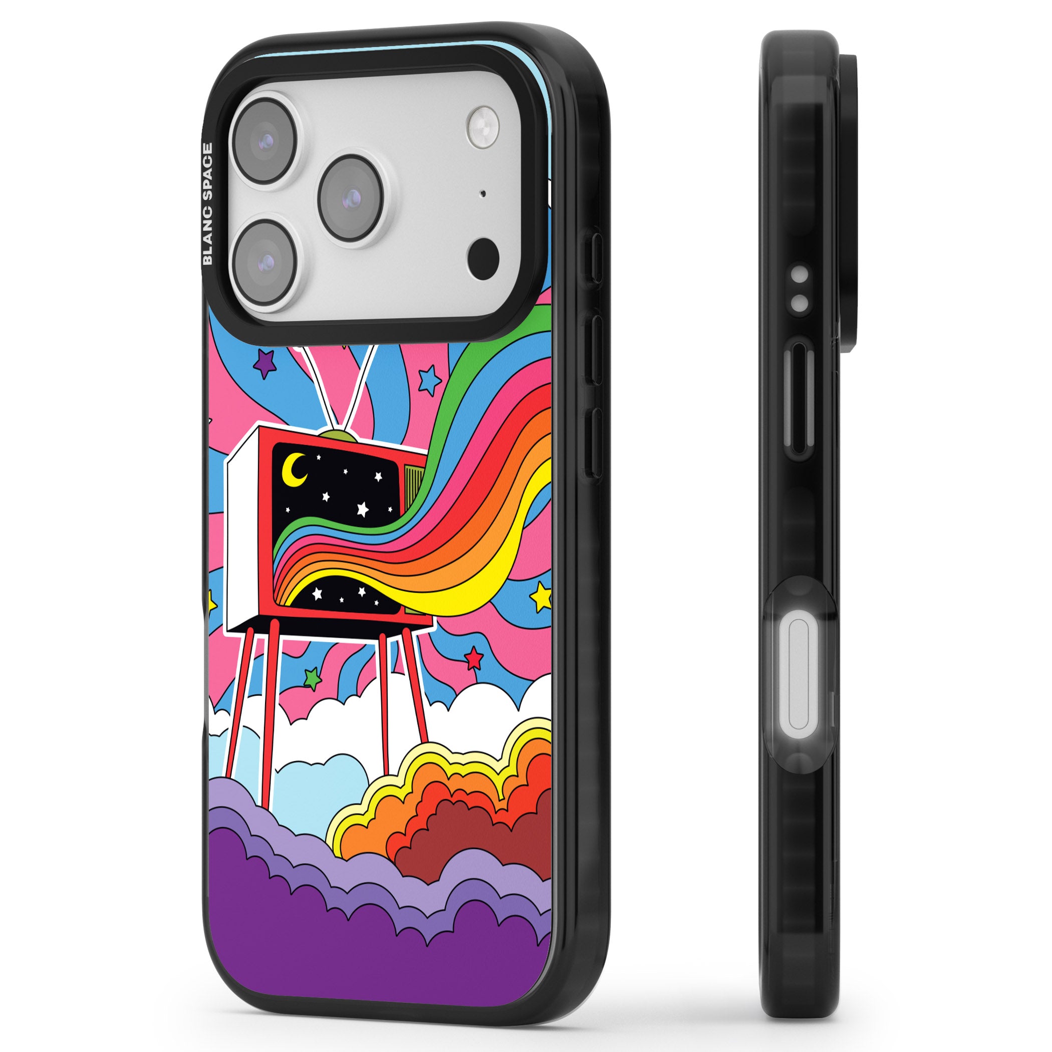 Tv Captivation iPhone 17 Pro Impact Black Phone Case Side Profile