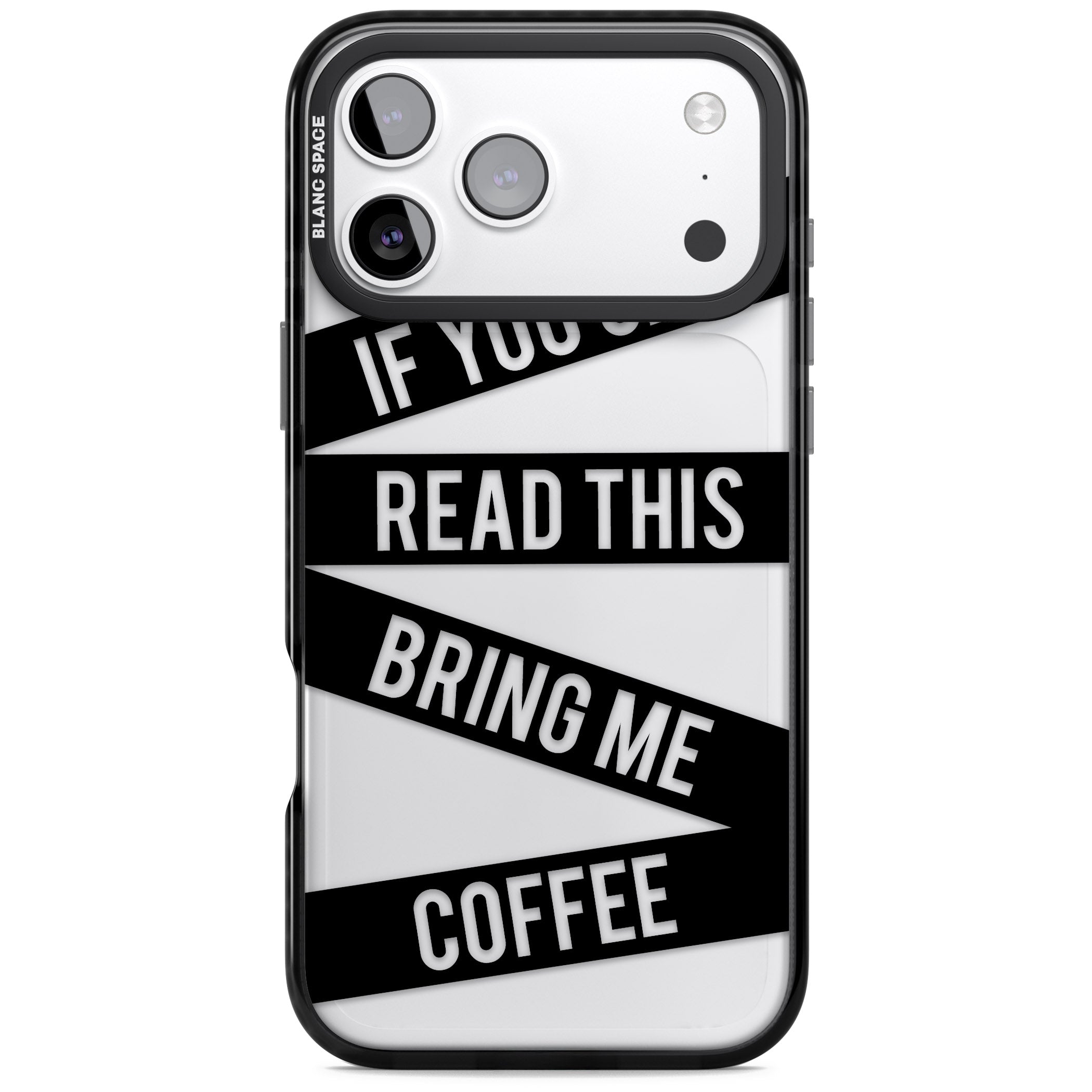 Bring Me Coffee iPhone 17 Pro Max Impact Black Phone Case