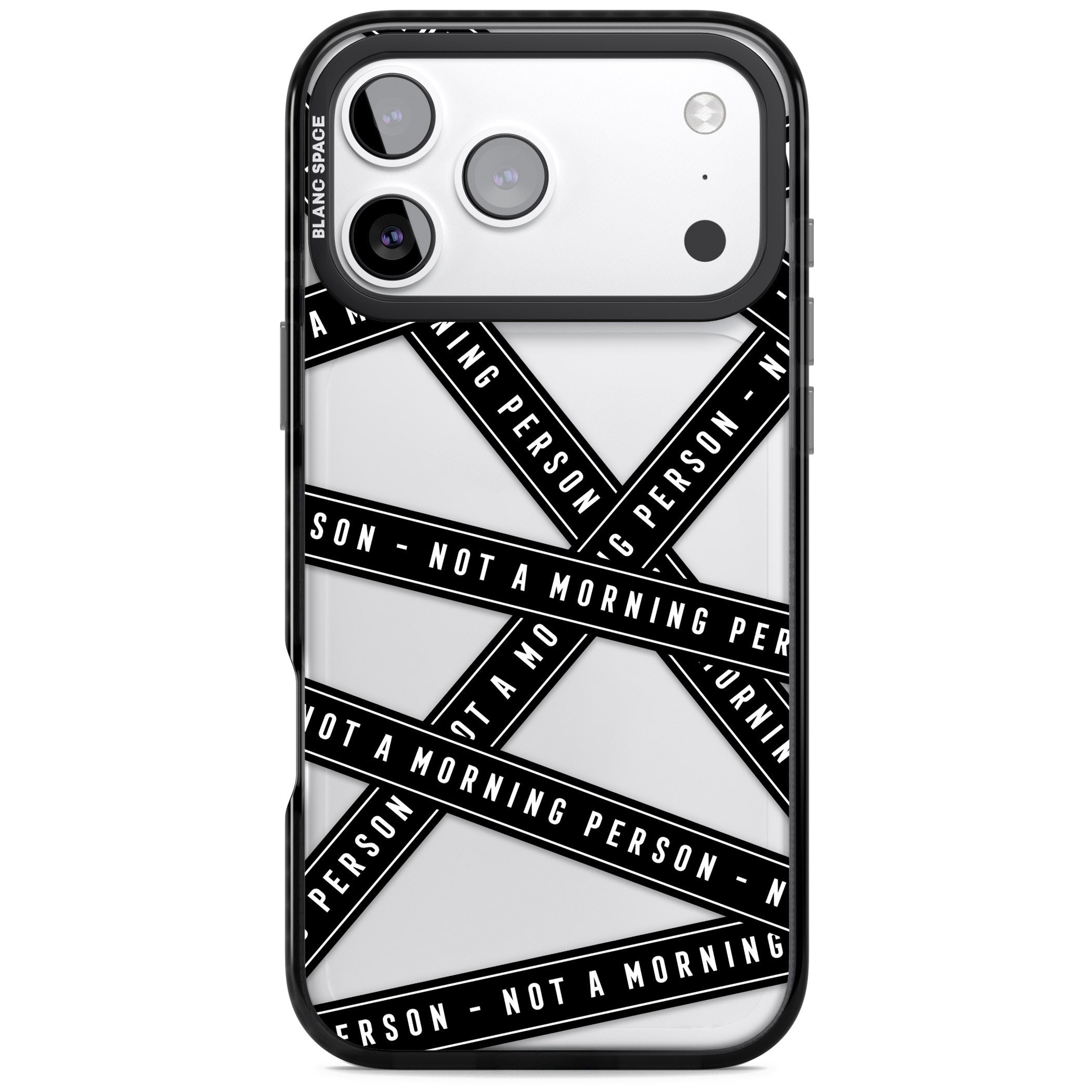 Not A Morning Person iPhone 17 Pro Impact Black Phone Case