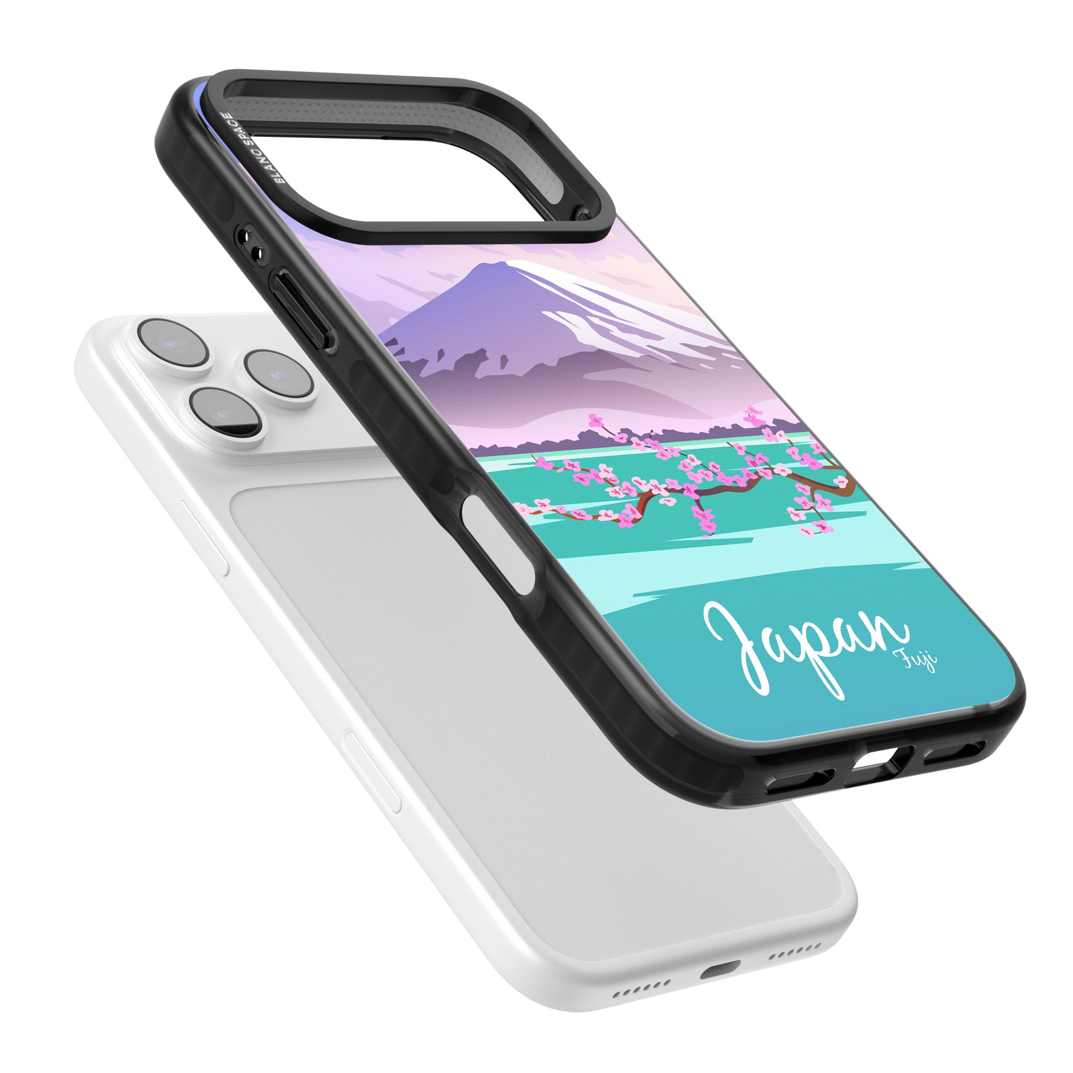 Vintage Travel Poster Japan iPhone 17 Pro Impact Black Phone Case Colours