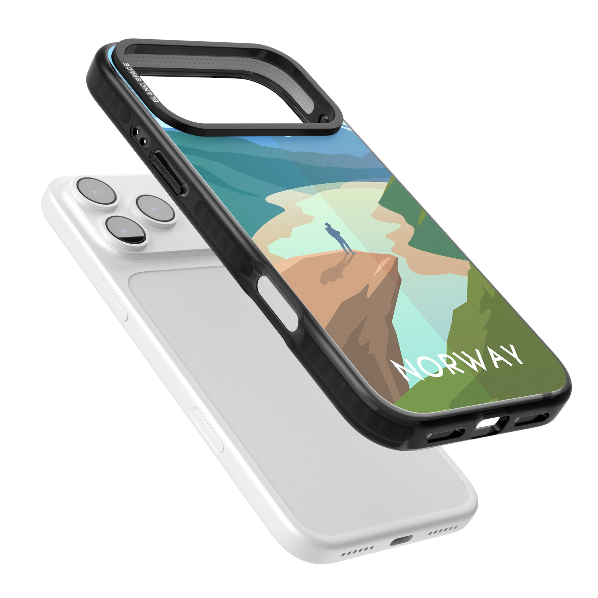 Vintage Travel Poster Norway iPhone 17 Pro Impact Black Phone Case Colours