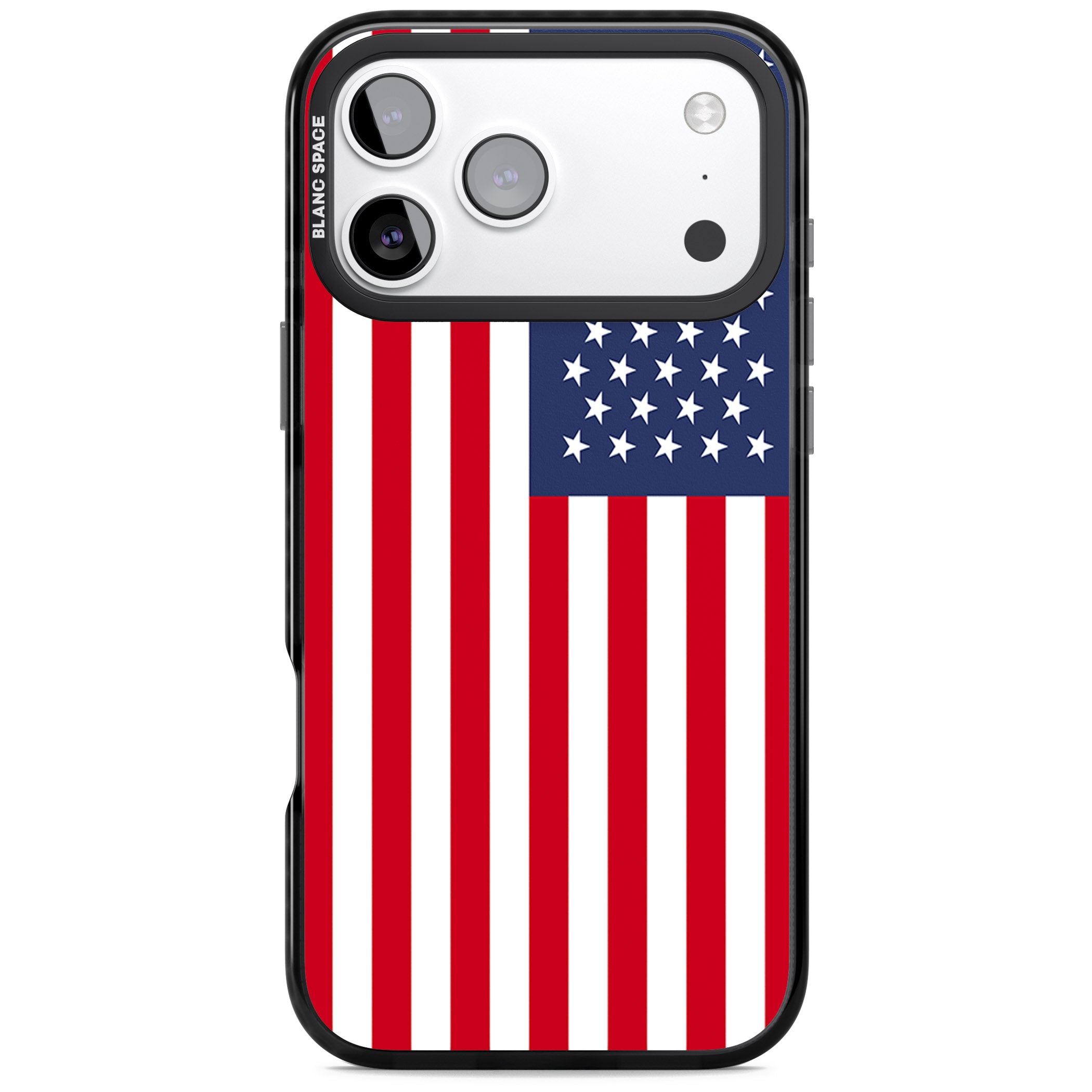 American Flag iPhone 17 Pro Impact Black Phone Case