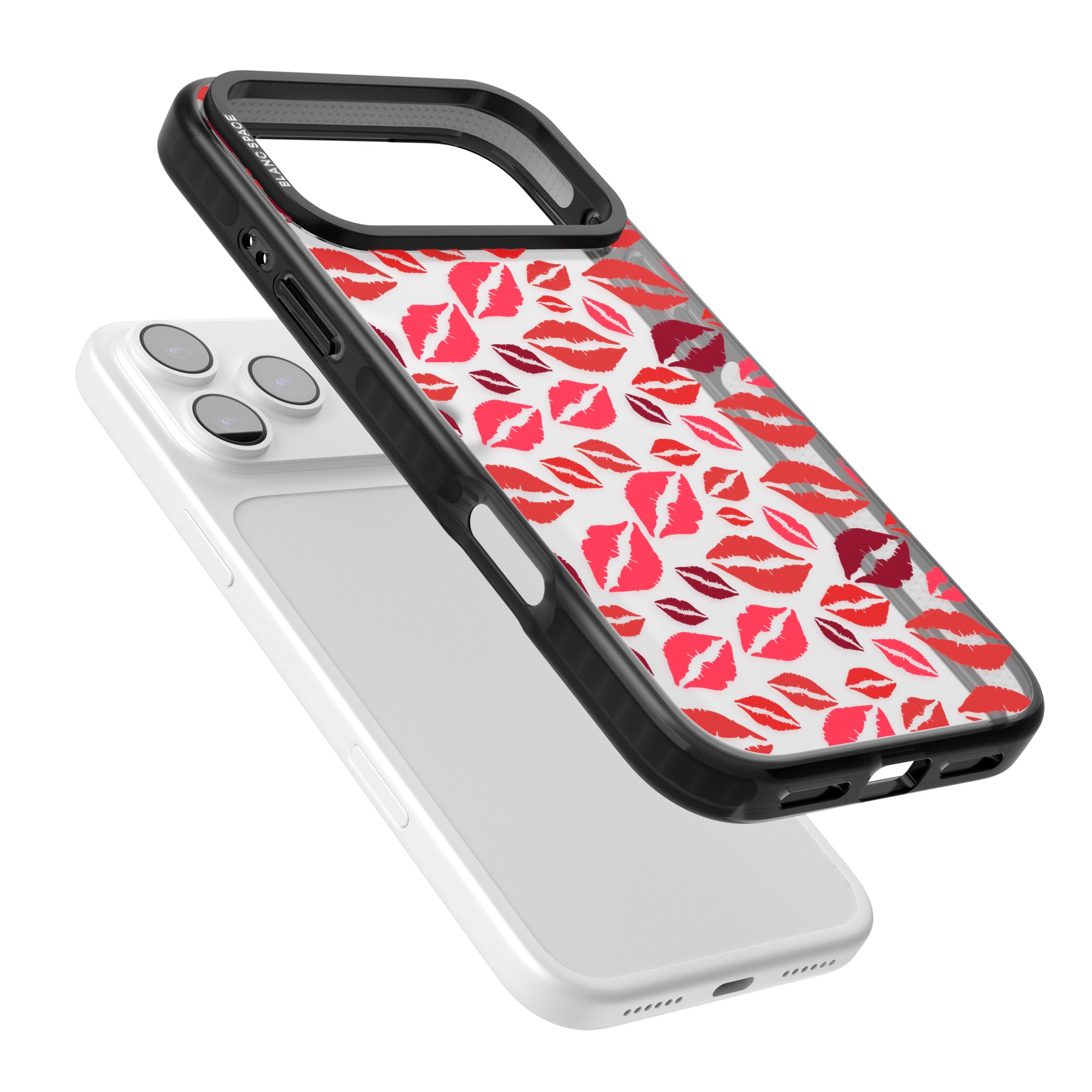 Lips Pattern iPhone 17 Pro Max Impact Black Phone Case Colours
