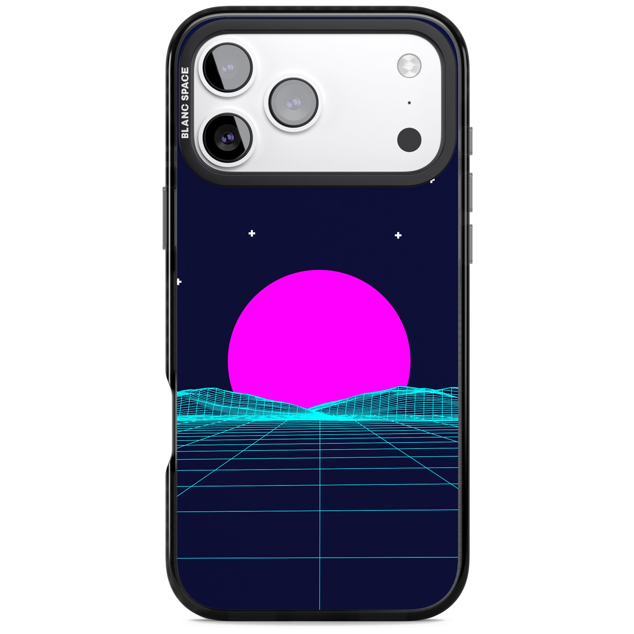 Miami Sunset Vaporwave iPhone 17 Pro Impact Black Phone Case