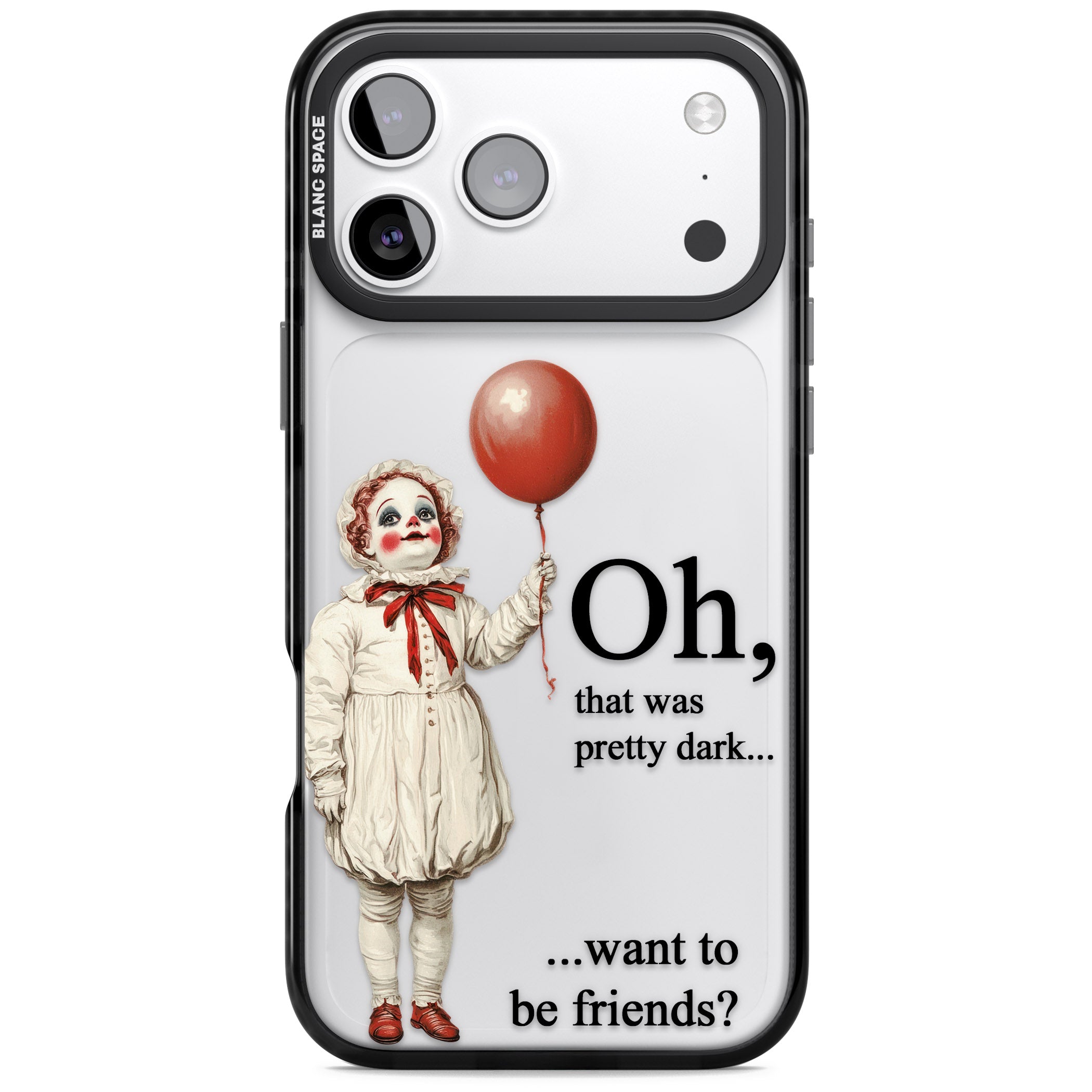 Want To Be Friends? iPhone 17 Pro Impact Black Phone Case