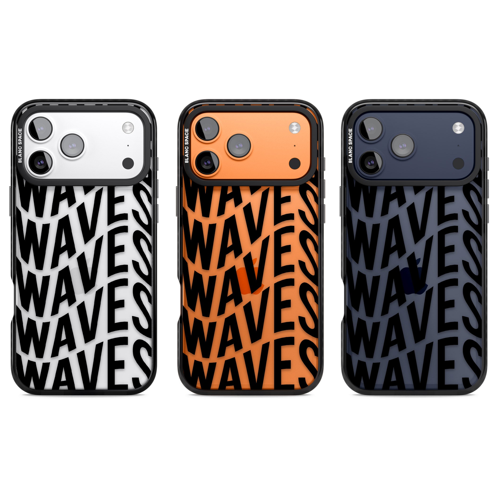 Waves iPhone 17 Pro Impact Black Phone Case APT Impact Protection