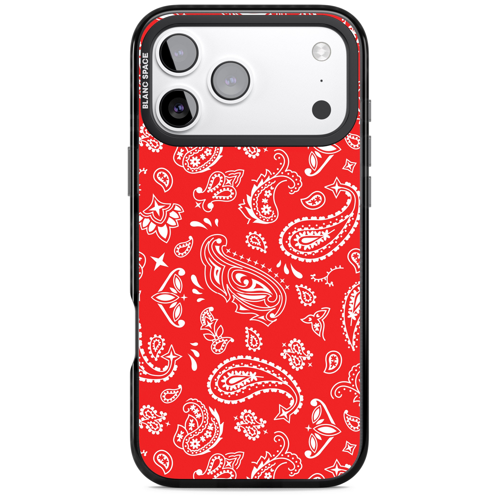 Red Bandana iPhone 17 Pro Impact Black Phone Case