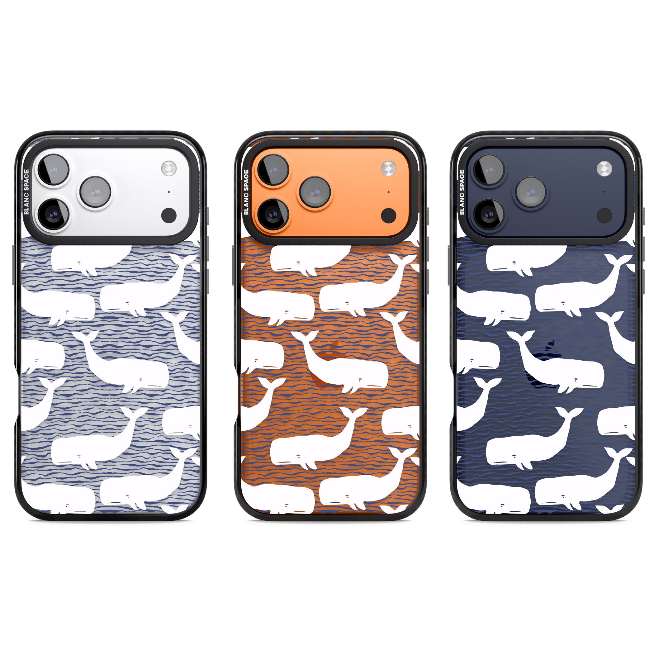 Whale Wave iPhone 17 Pro Impact Black Phone Case APT Impact Protection