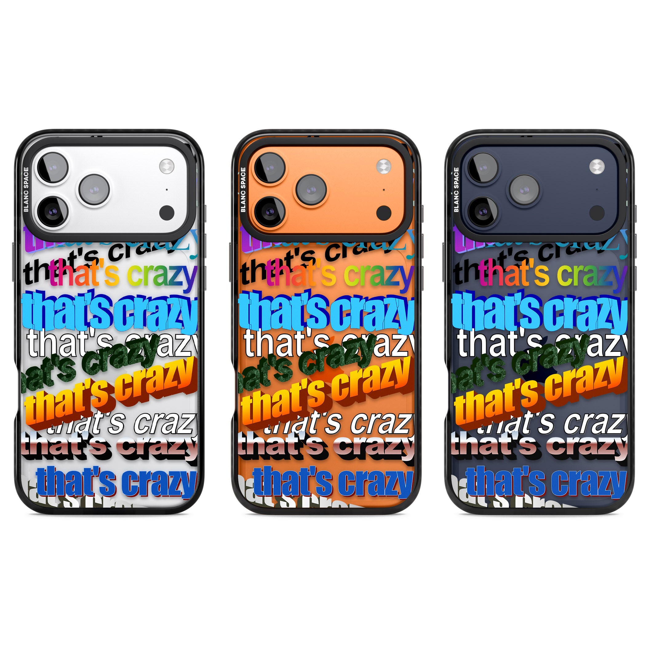 That'S Crazy Typography iPhone 17 Pro Impact Black Phone Case APT Impact Protection