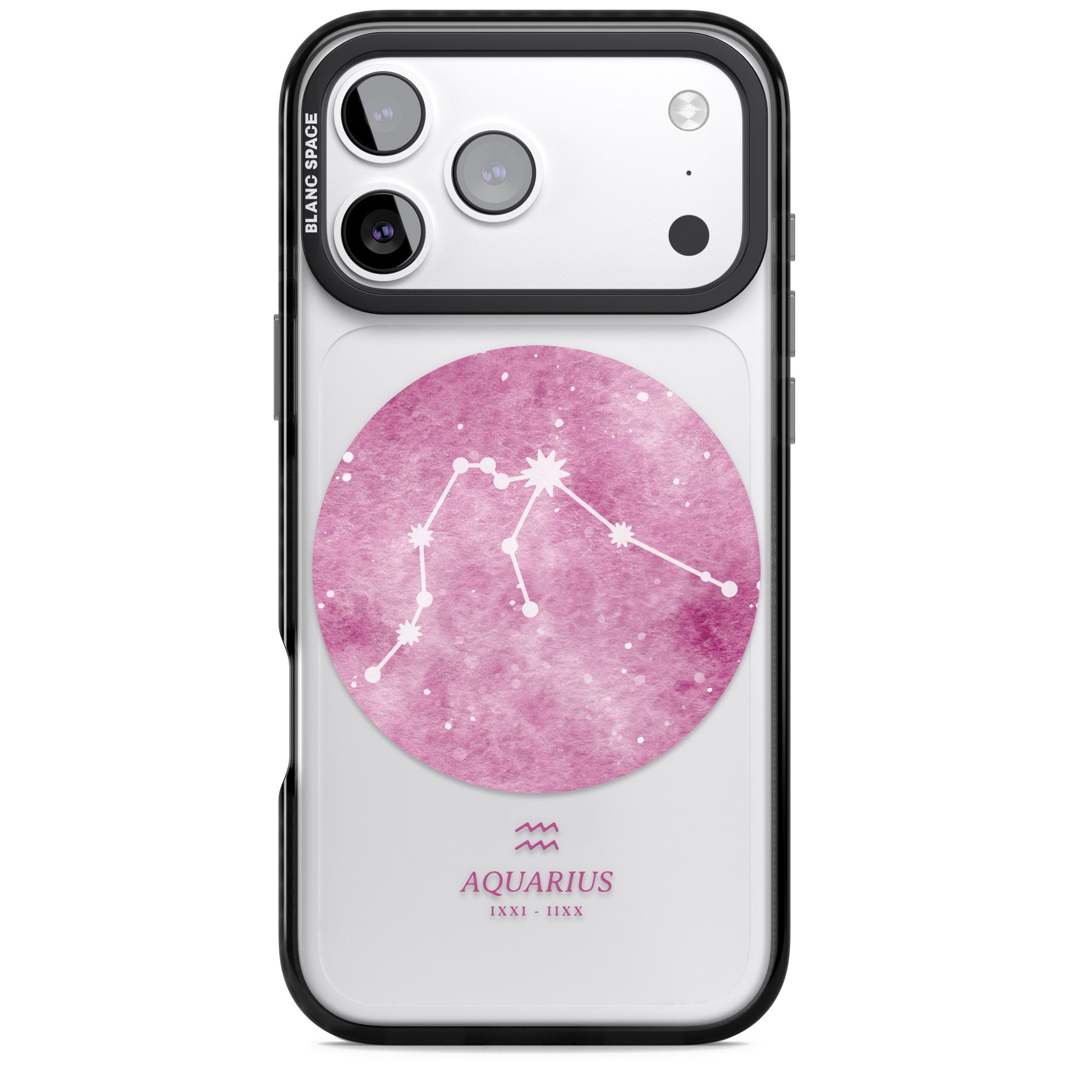 Aquarius Zodiac iPhone 17 Pro Max Impact Black Phone Case