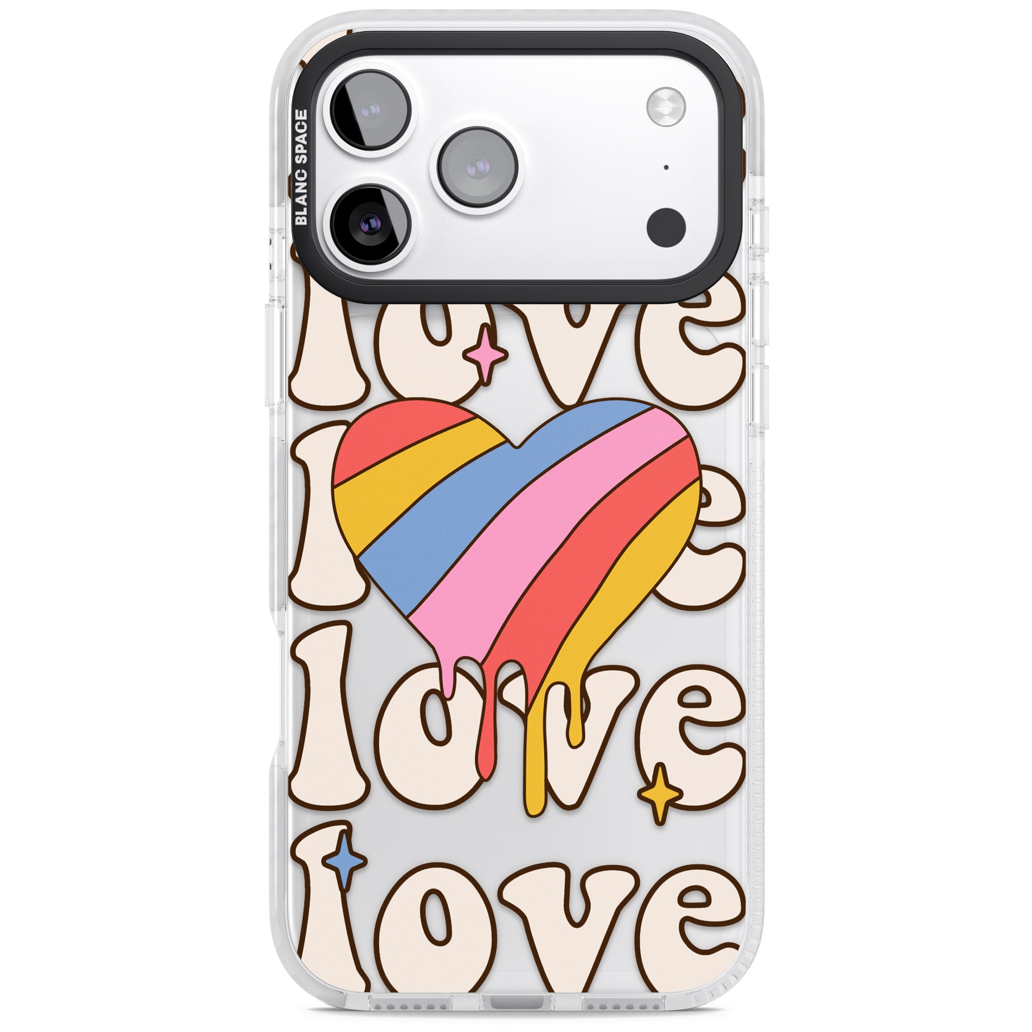 Groovy Love iPhone 17 Pro Max Impact Clear Phone Case