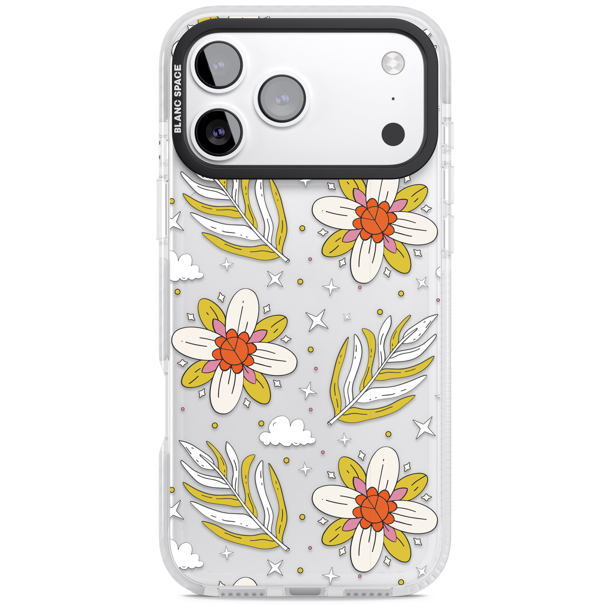 Boho Celestial Floral Dream iPhone 17 Pro Impact Clear Phone Case