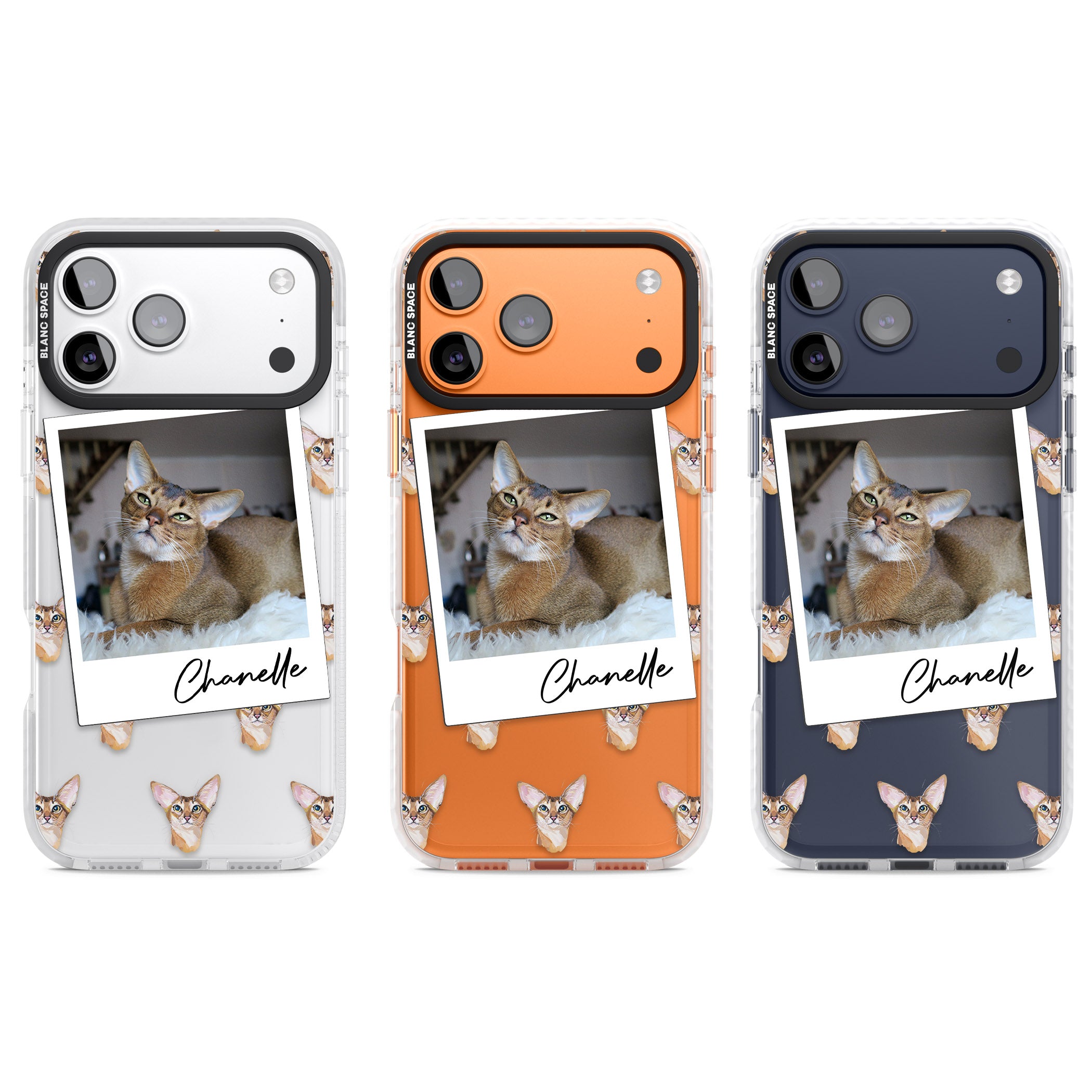 Personalised Abyssinian Cat Photo iPhone 17 Pro Impact Clear Phone Case APT Impact Protection