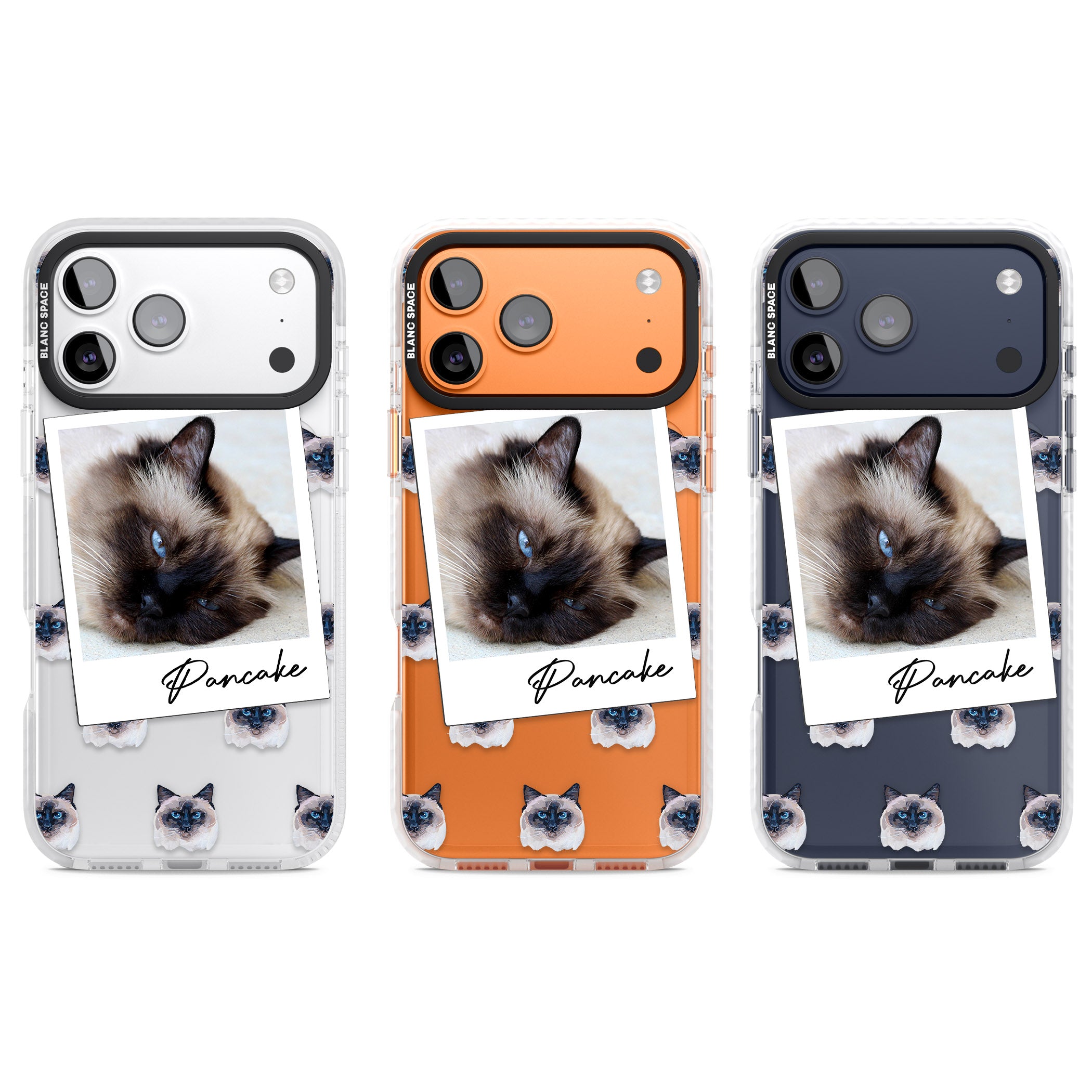 Personalised Burmese Cat Photo iPhone 17 Pro Impact Clear Phone Case APT Impact Protection