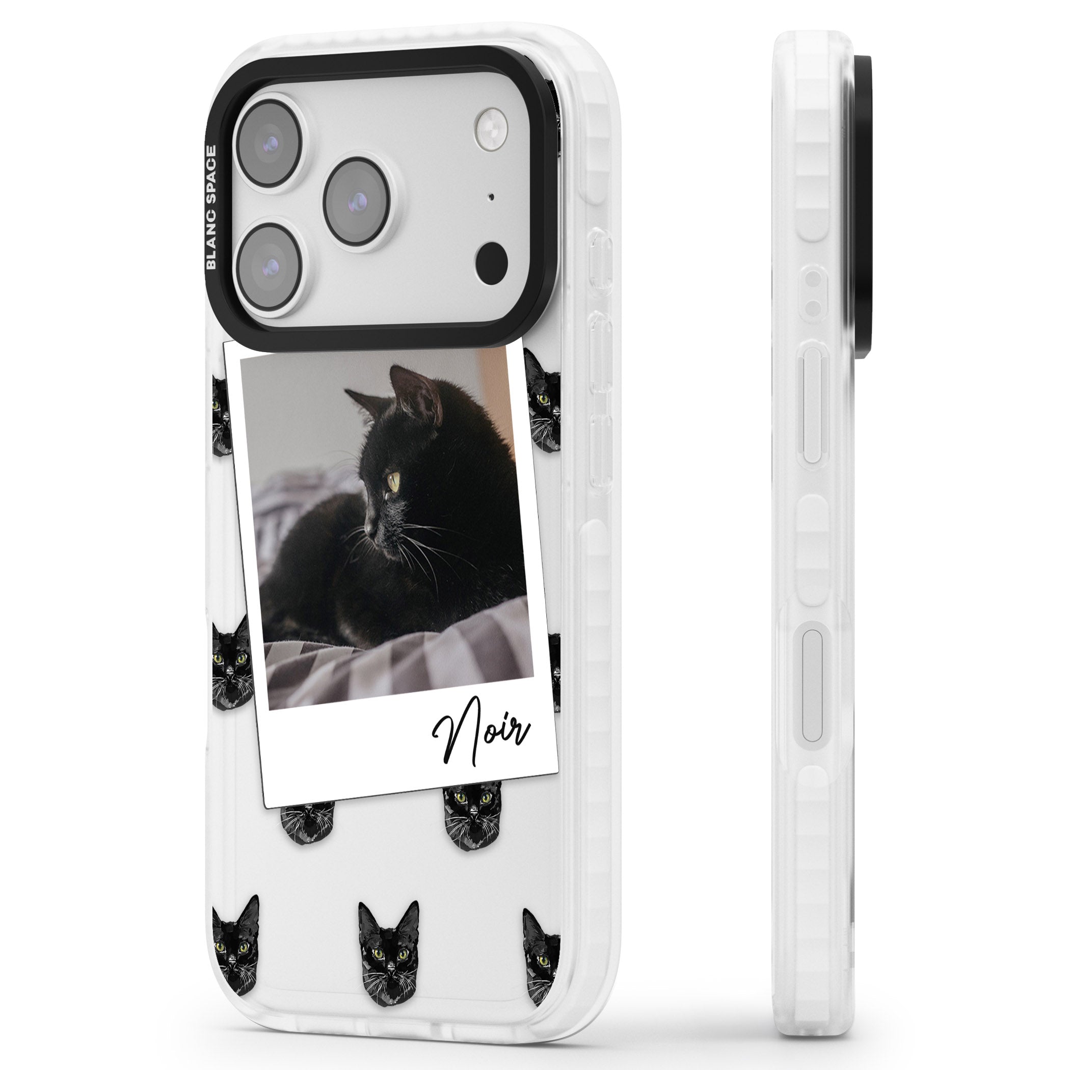 Personalised Bombay Cat Photo iPhone 17 Pro Max Impact Clear Phone Case Side Profile