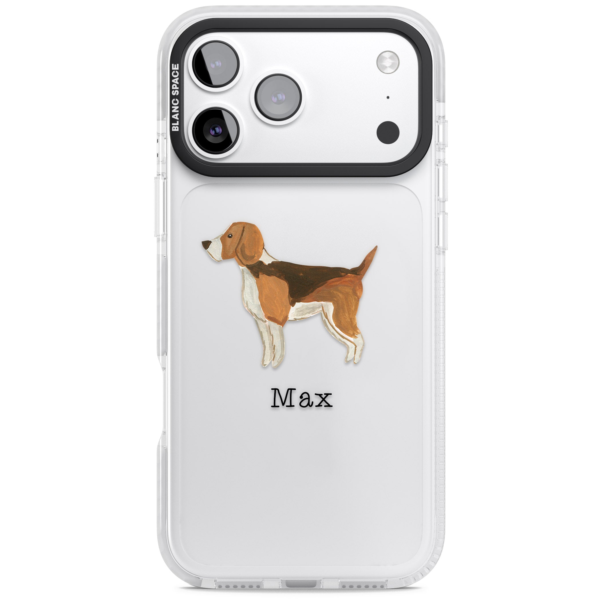 Personalised Beagle iPhone 17 Pro Impact Clear Phone Case